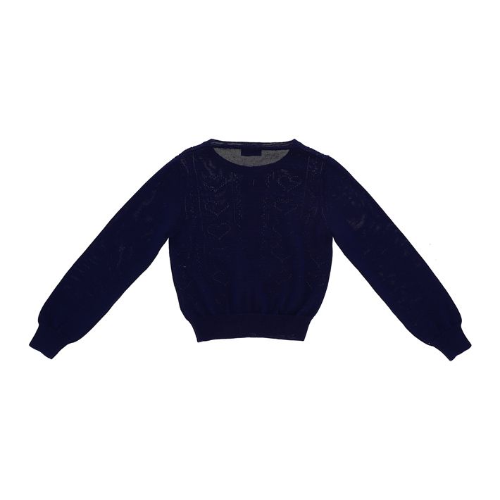 Openwork cotton cardigan