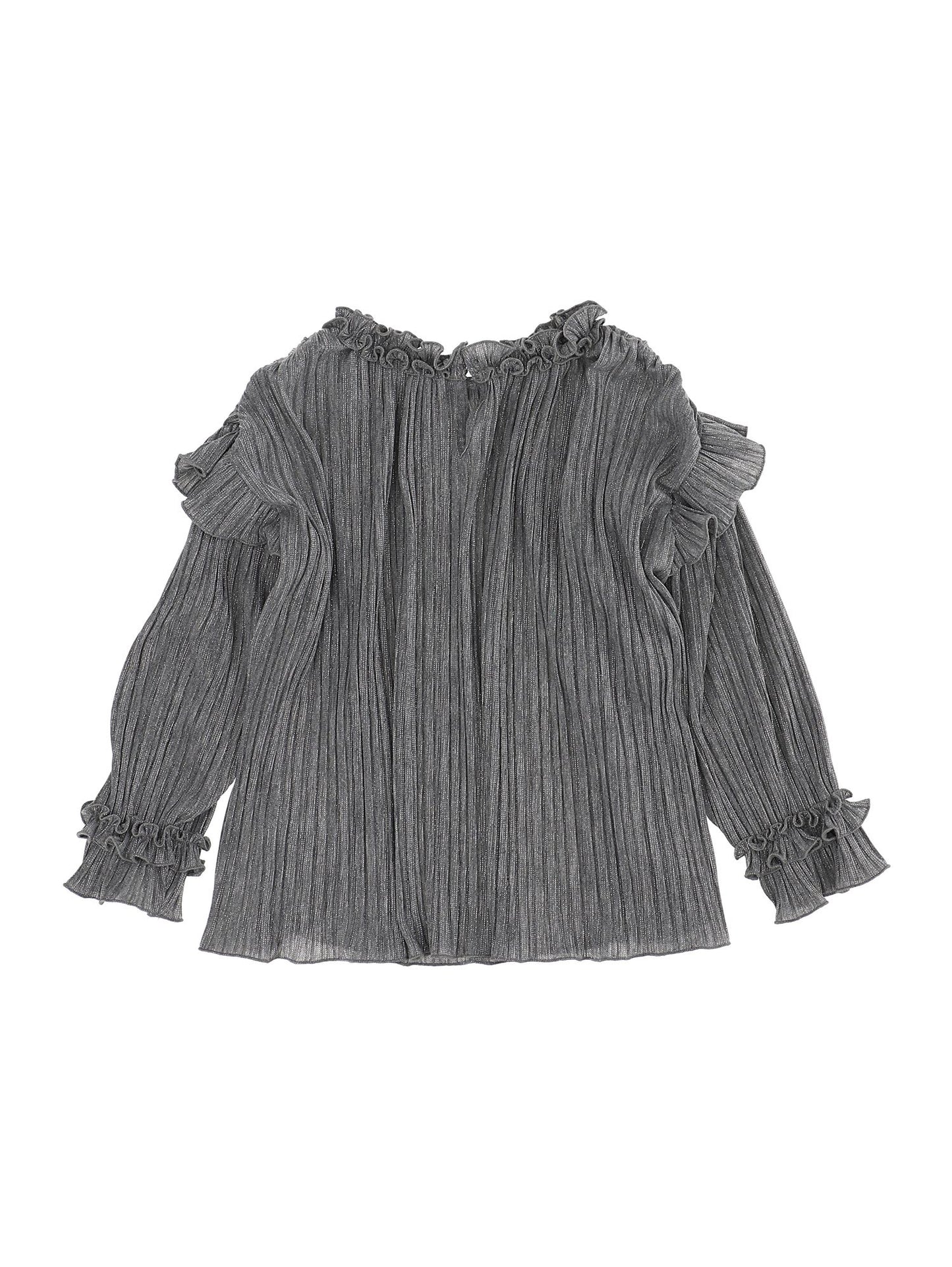Lurex pleated blouse