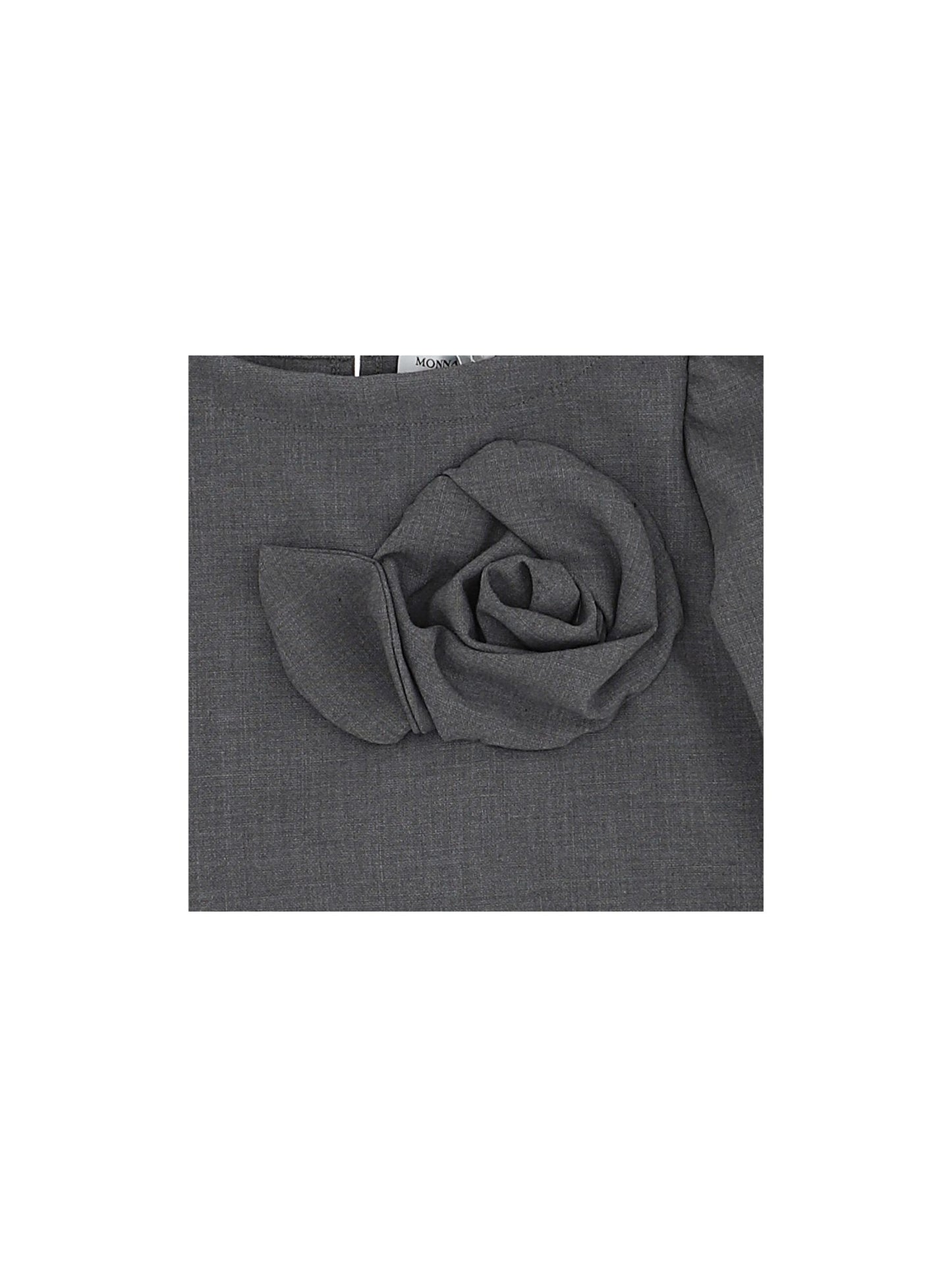 Crepe blouse with flower