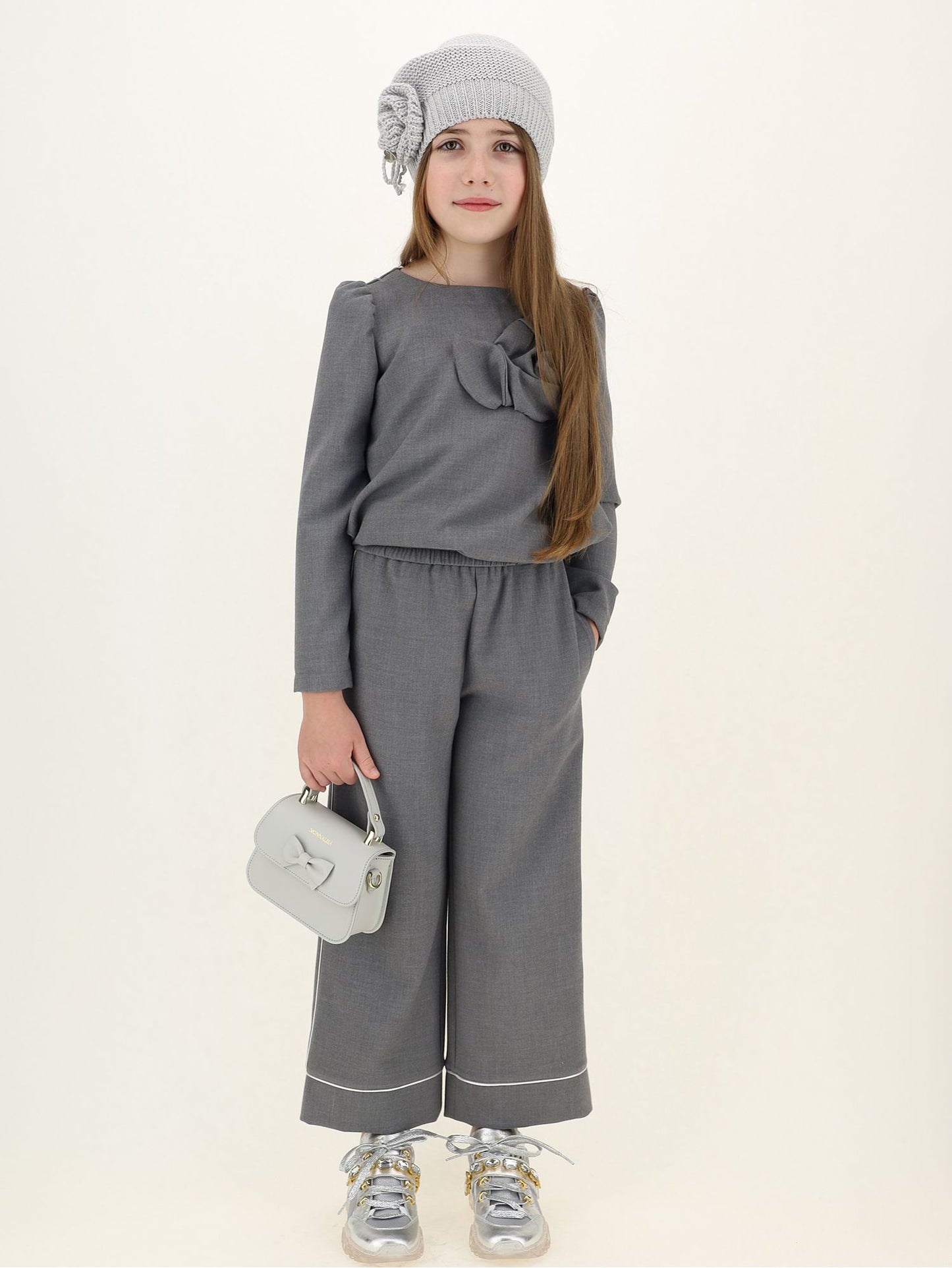 Crepe palazzo trousers