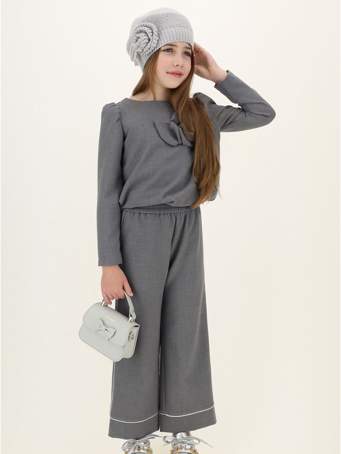 Crepe palazzo trousers