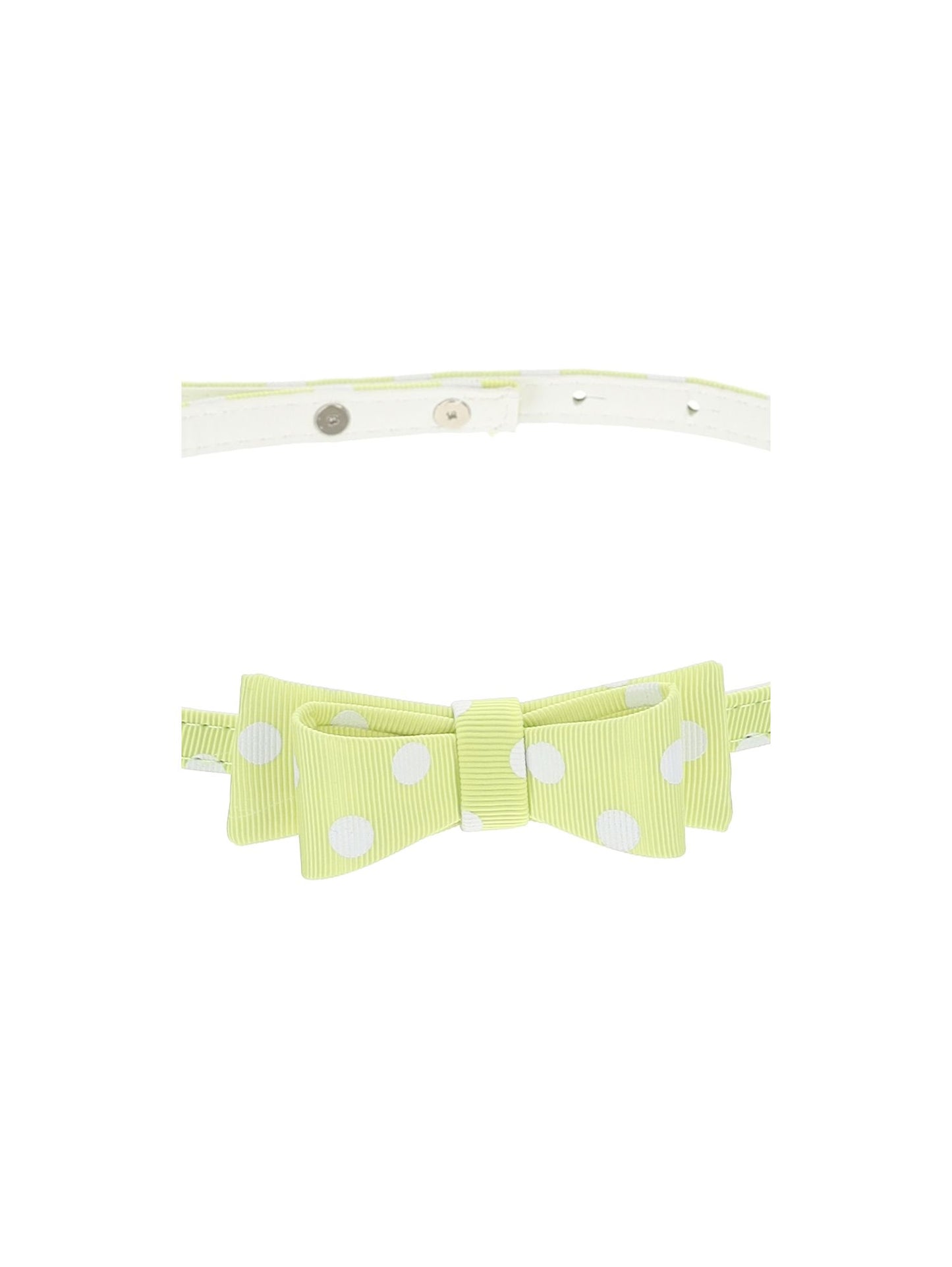 Polka dot belt with bow