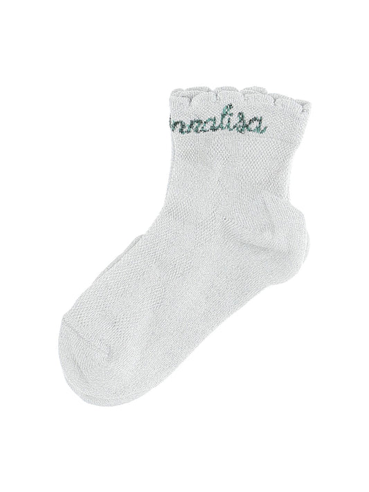 Lurex socks with logo