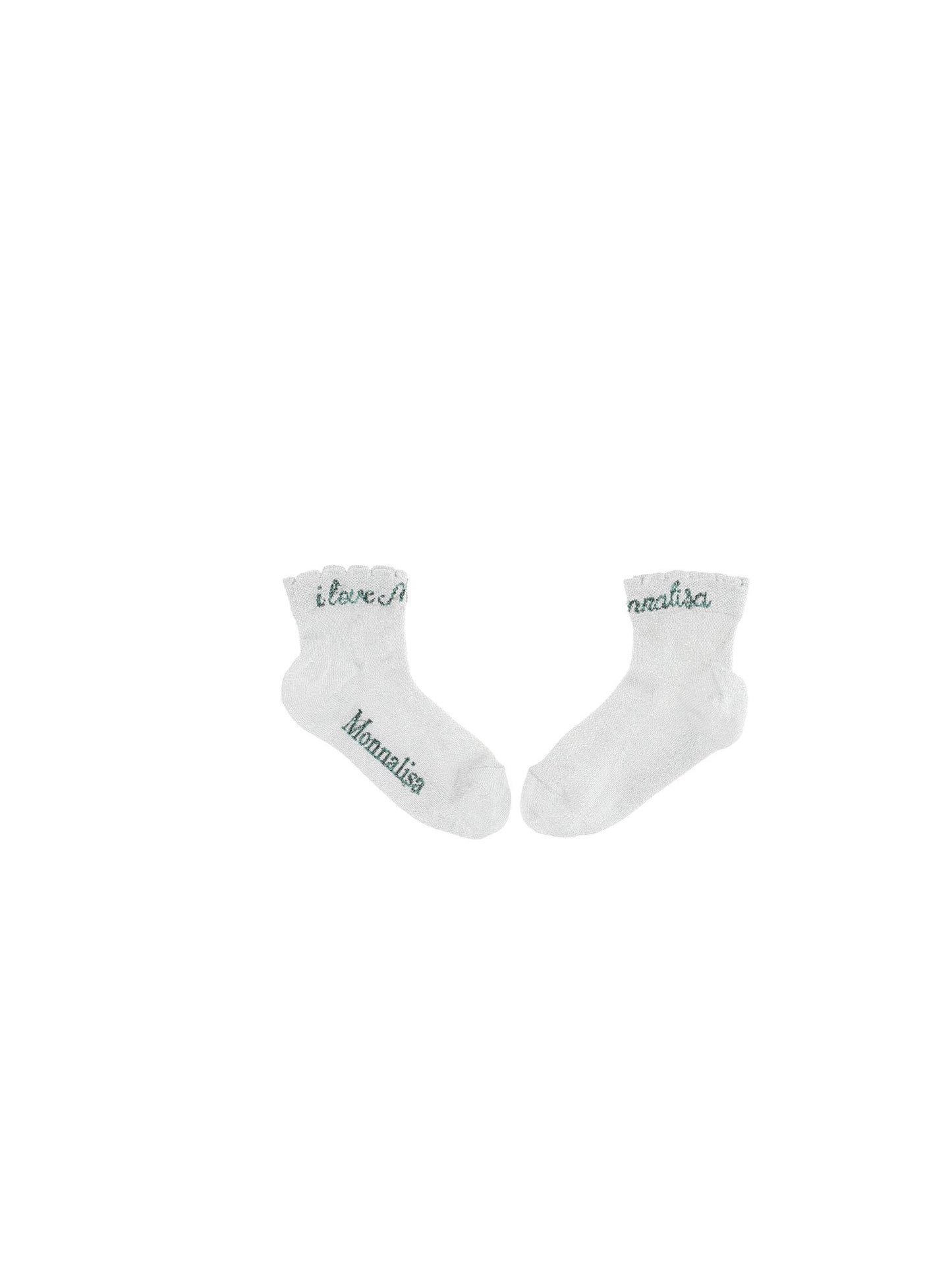 Lurex socks with logo
