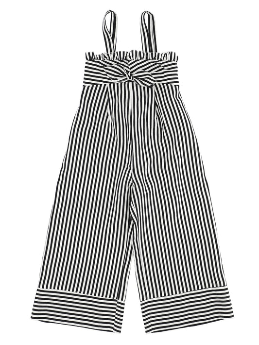 Viscose striped palazzo jumpsuit