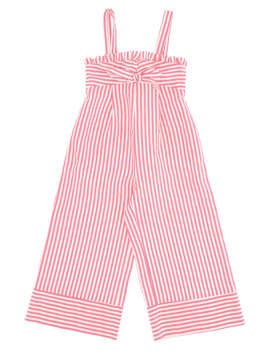 Viscose striped palazzo jumpsuit
