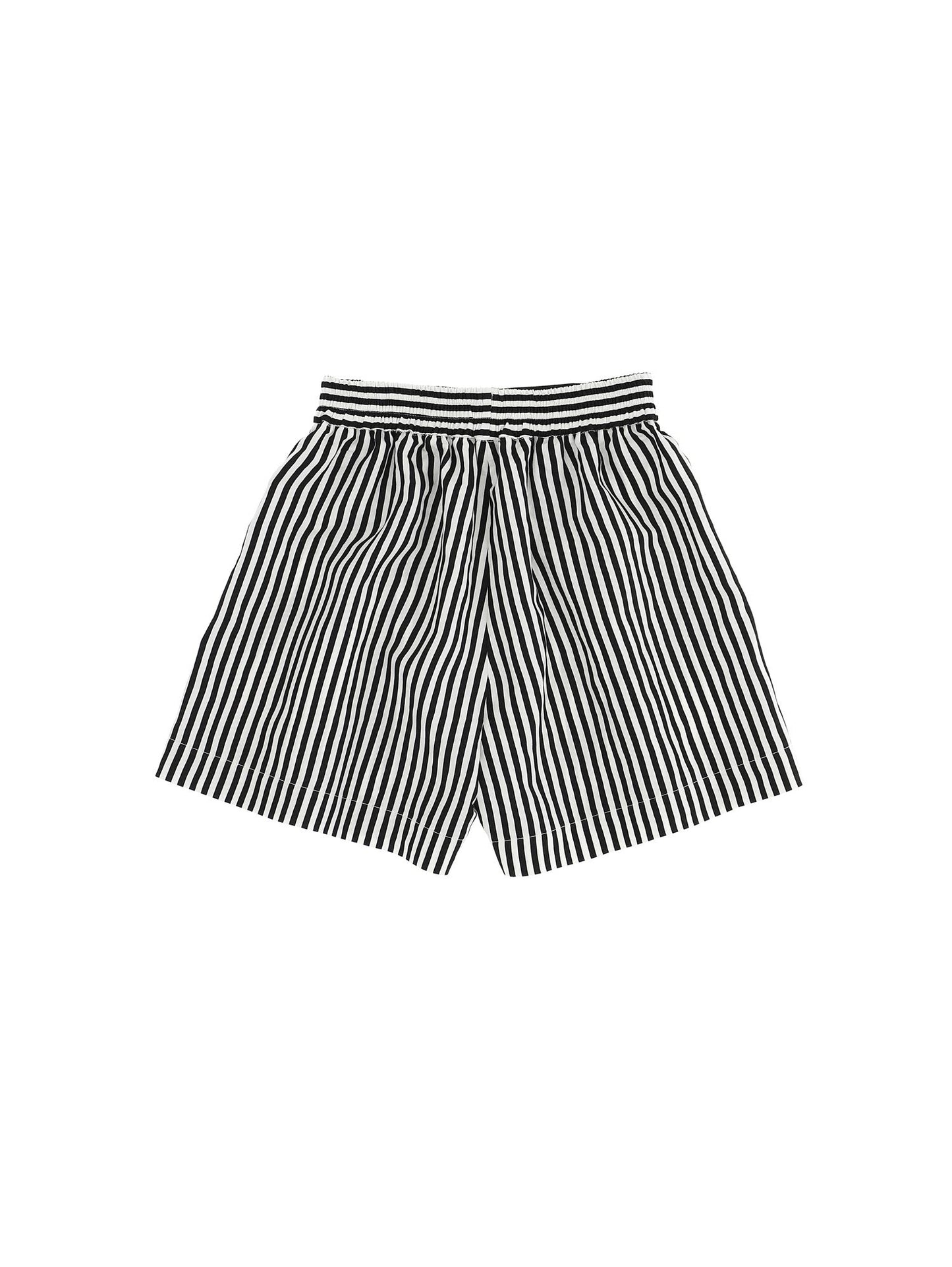 Striped viscose shorts