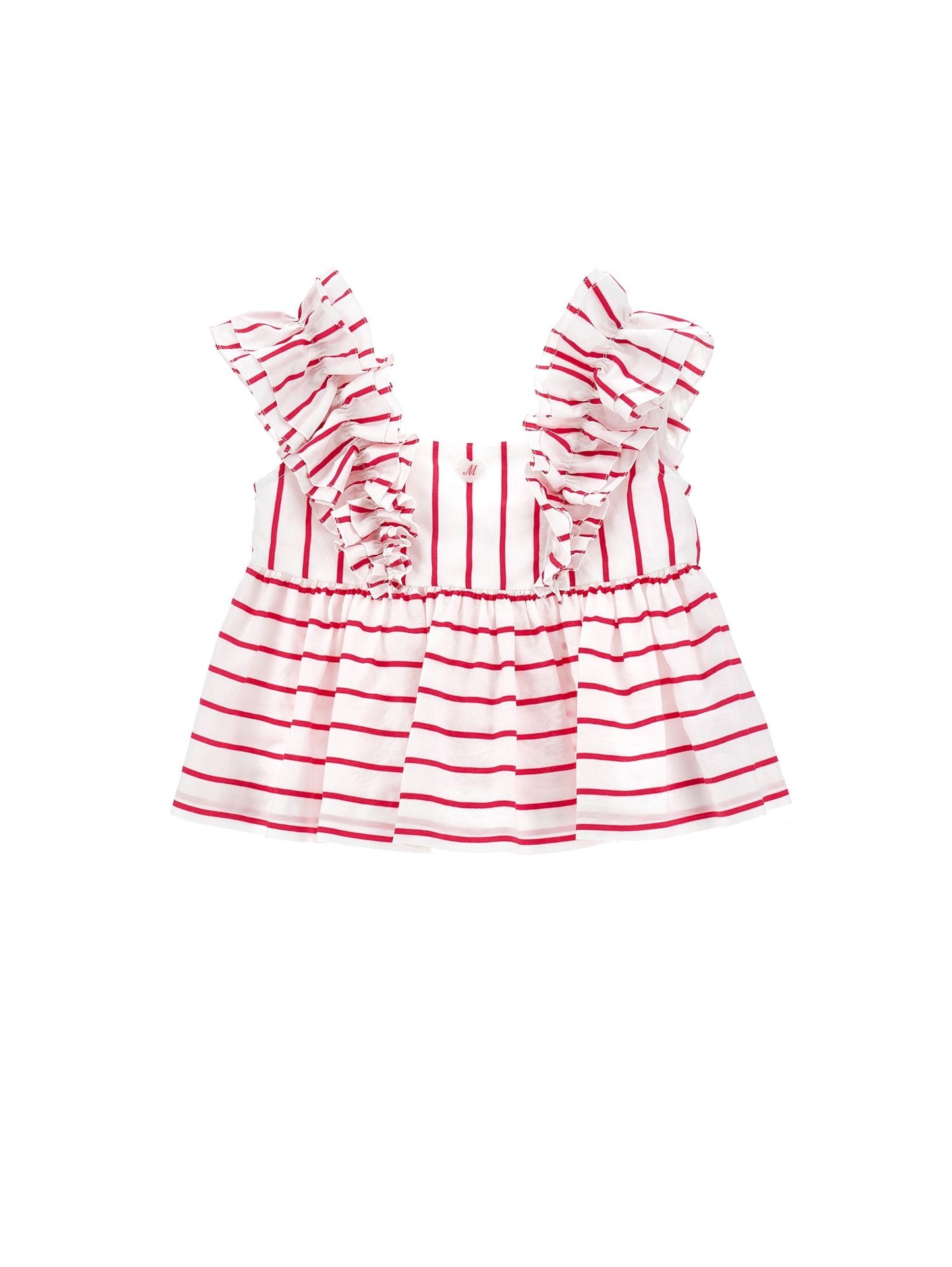 Cotton top with ruffles