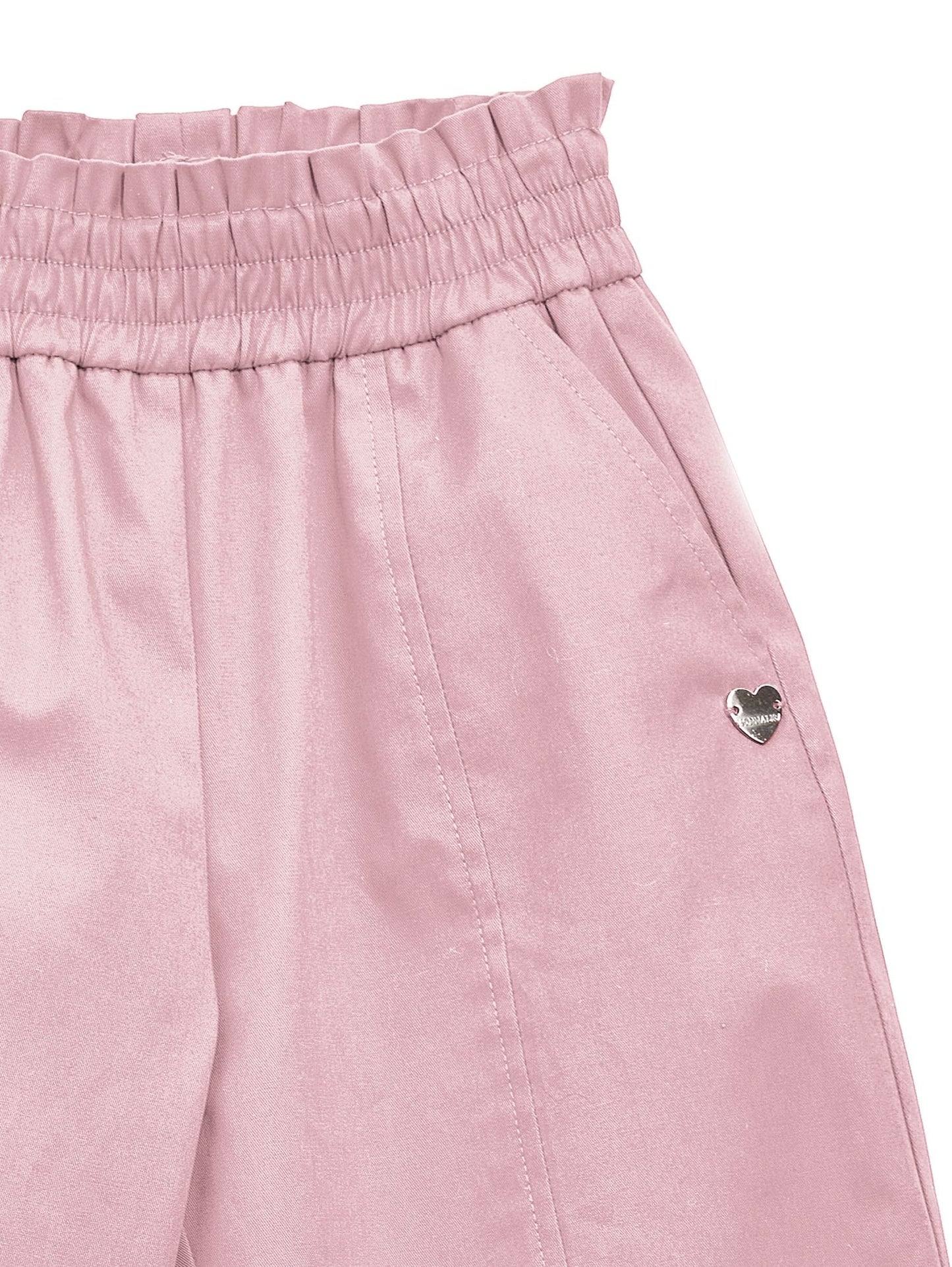 Long balloon gabardine trousers