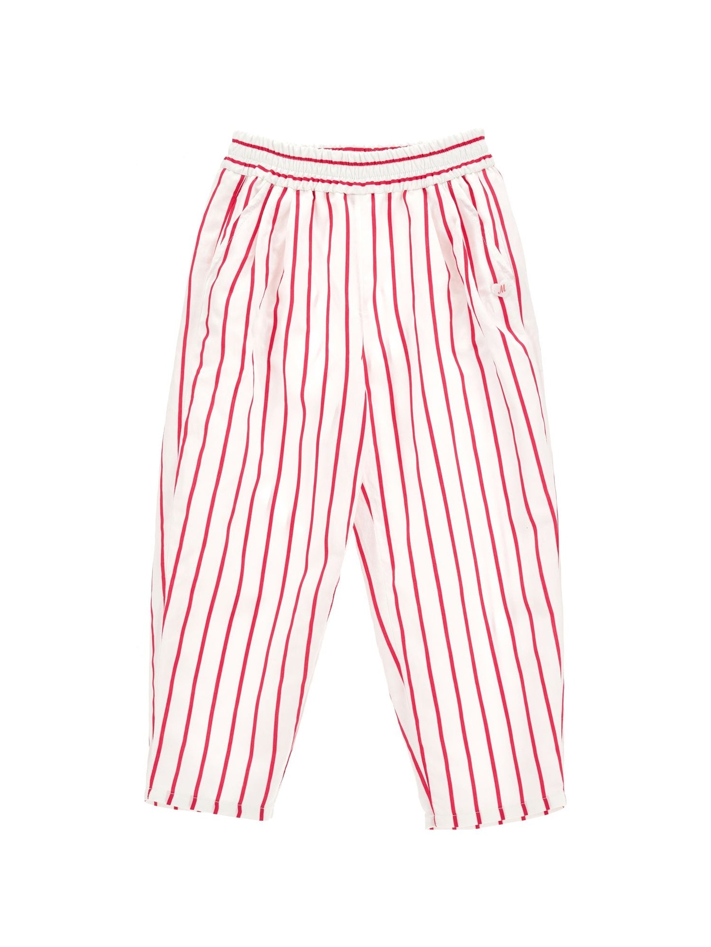 Comfy trousers with alternating stripes