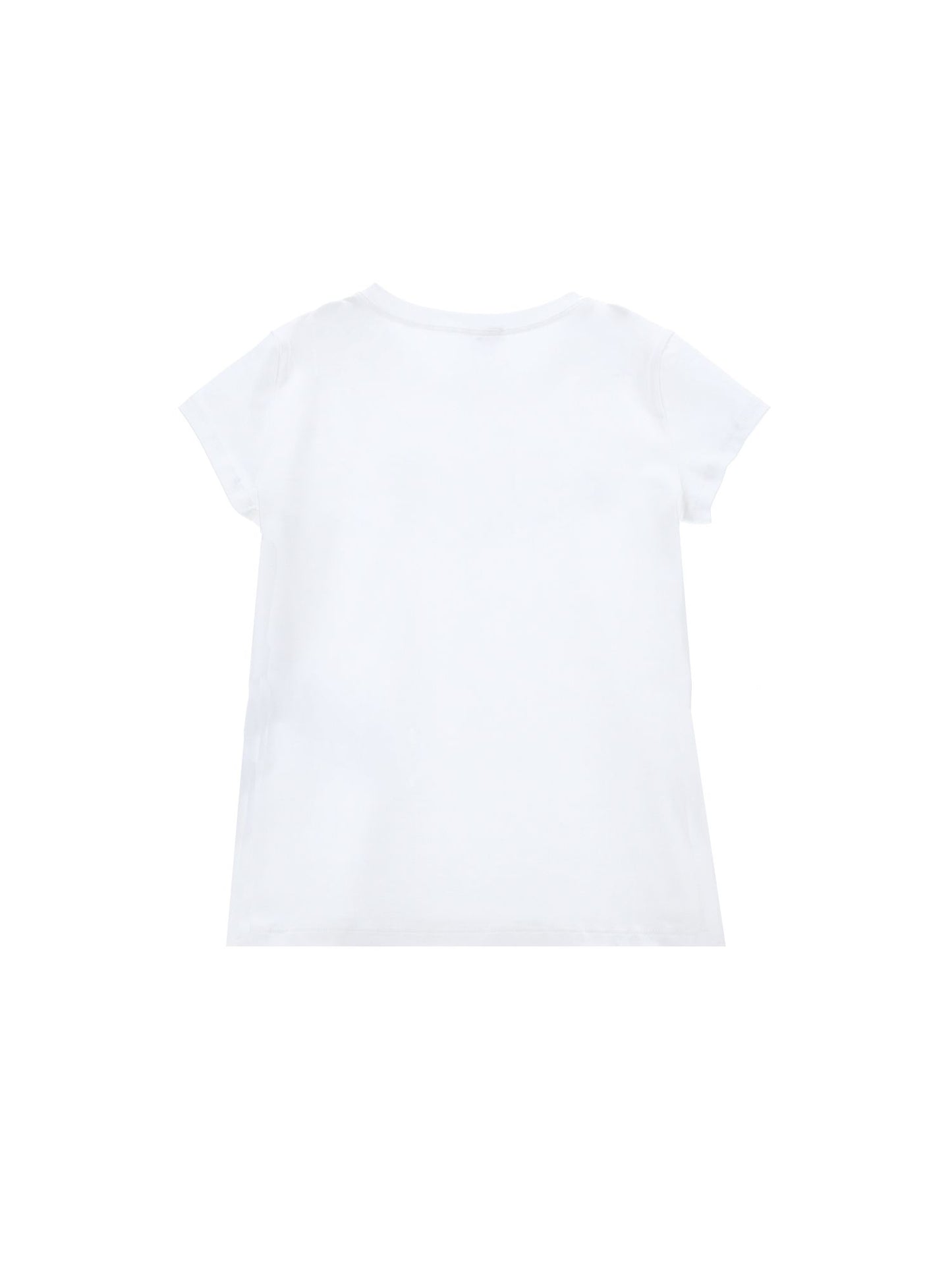 Cotton T-shirt with rhinestone logo