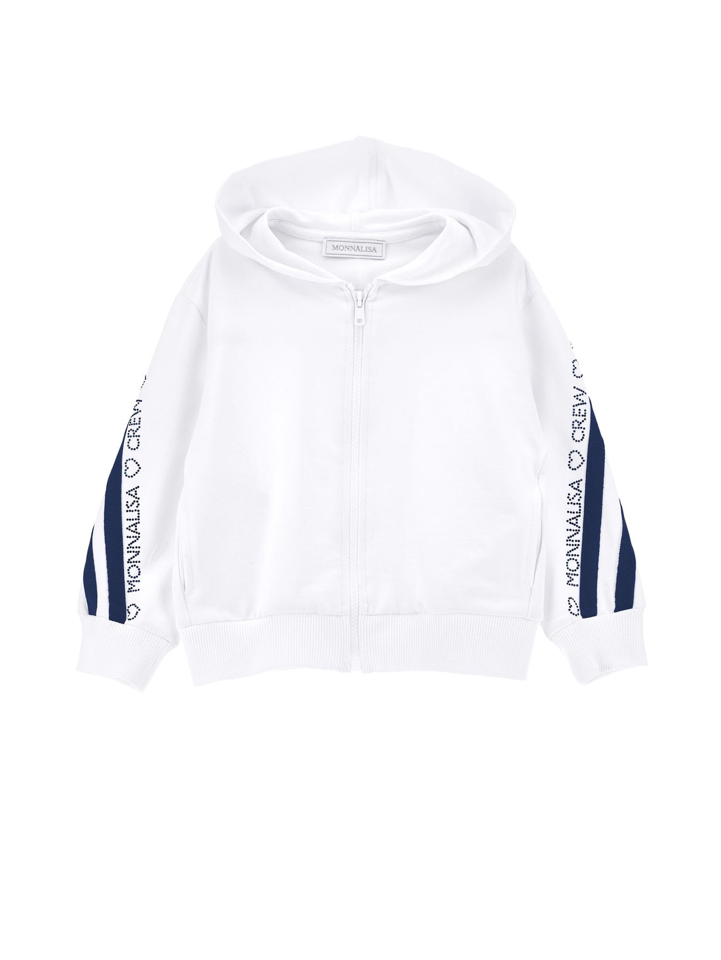 Open sweatshirt with blush sleeves