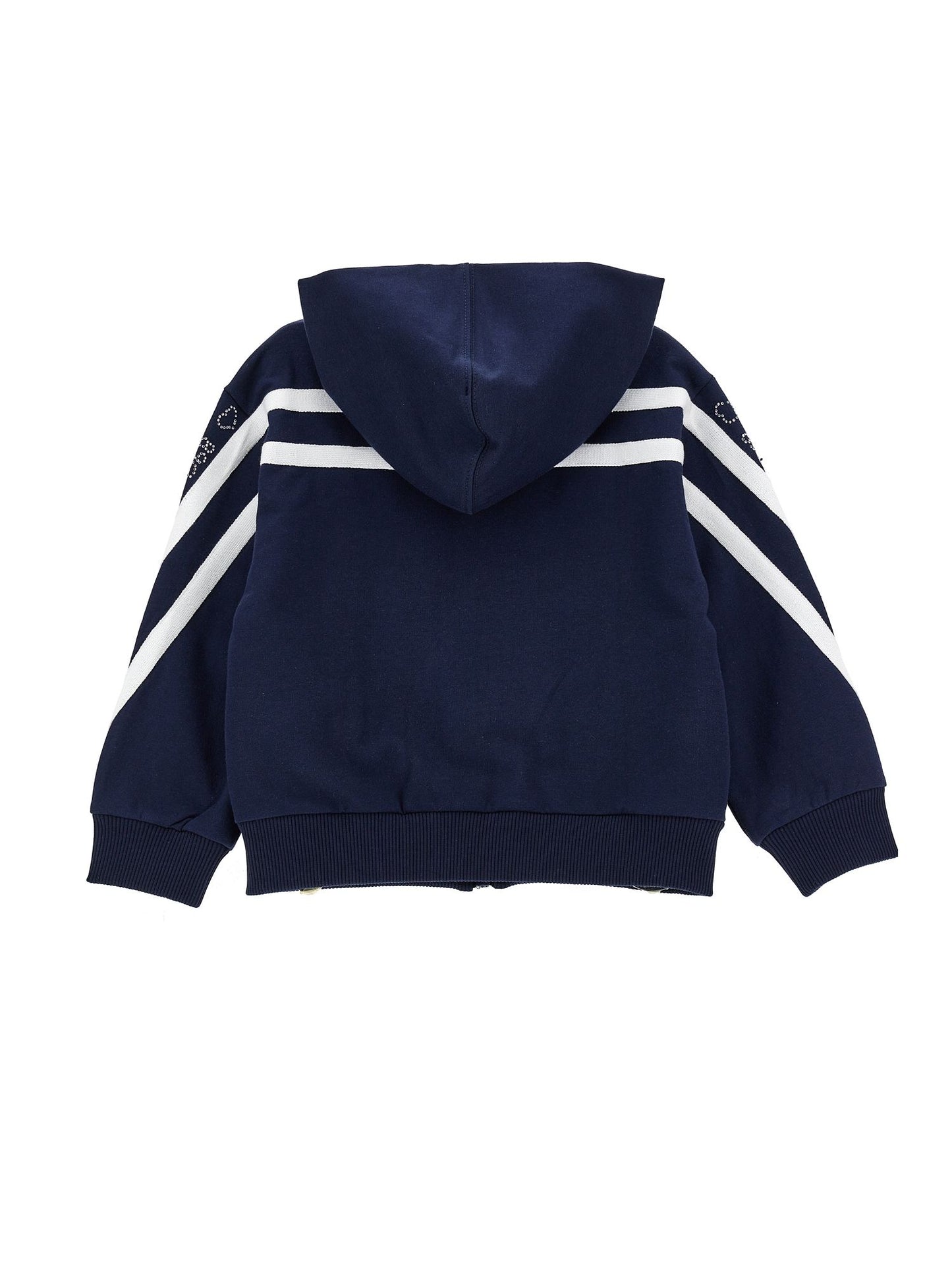 Open sweatshirt with blush sleeves