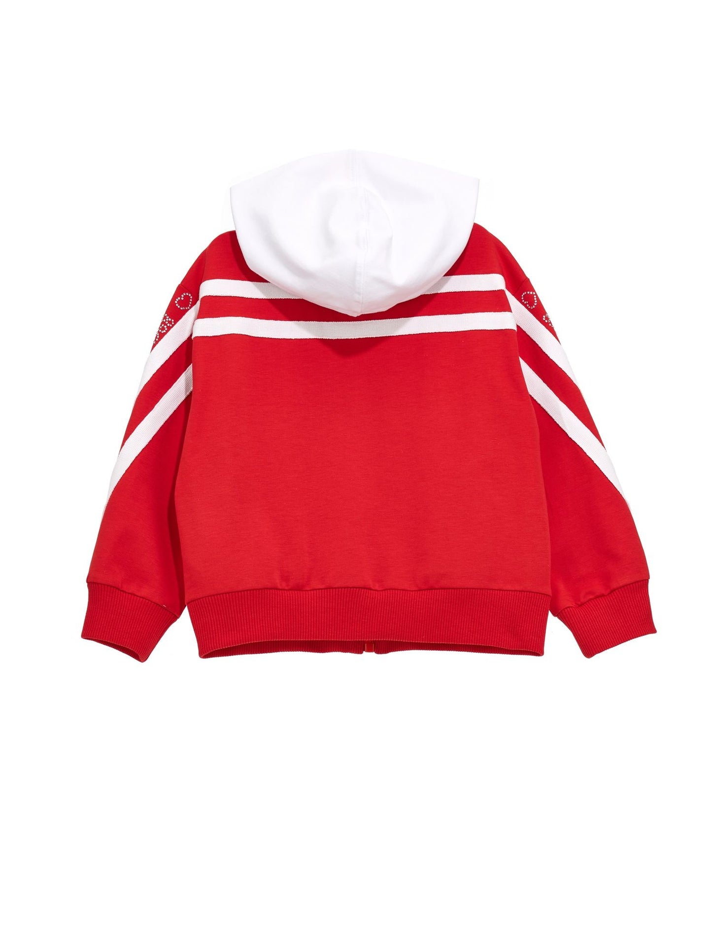 Open sweatshirt with blush sleeves