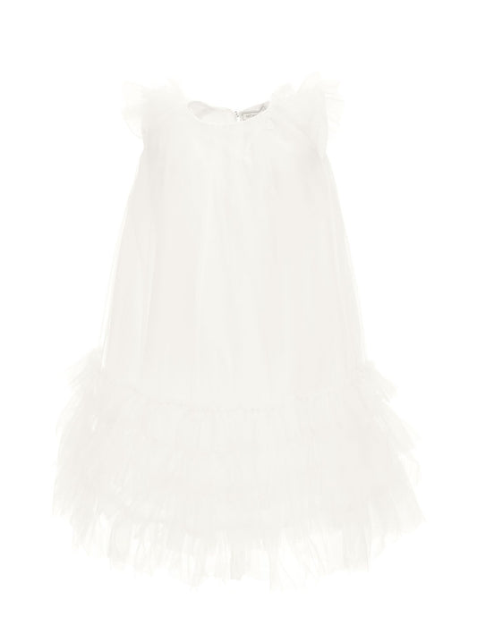 Tulle dress with small ruffles