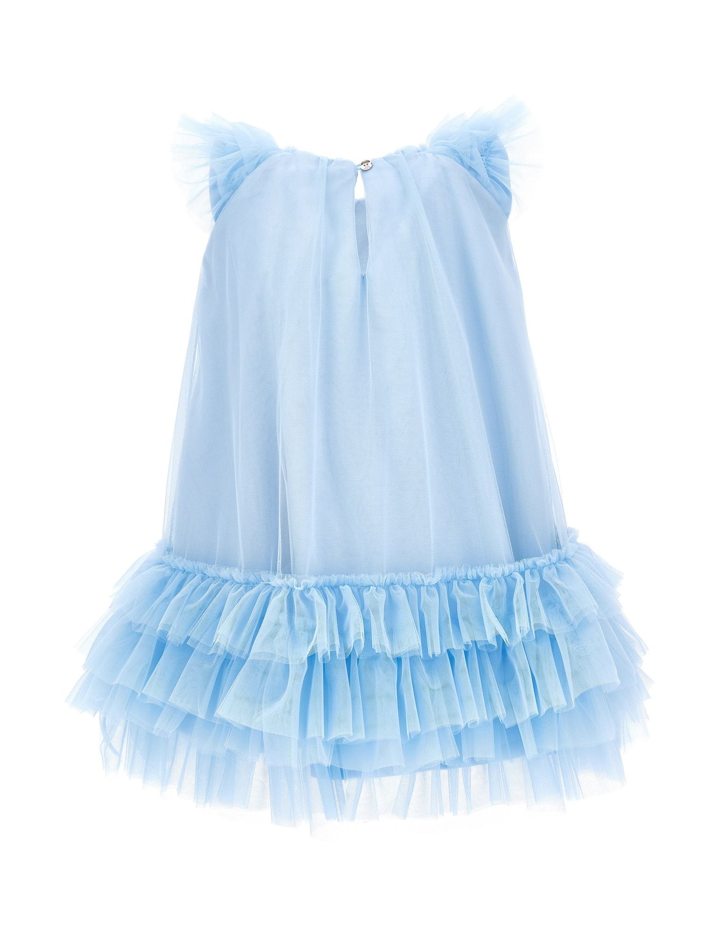 Abito tulle con piccole rouches