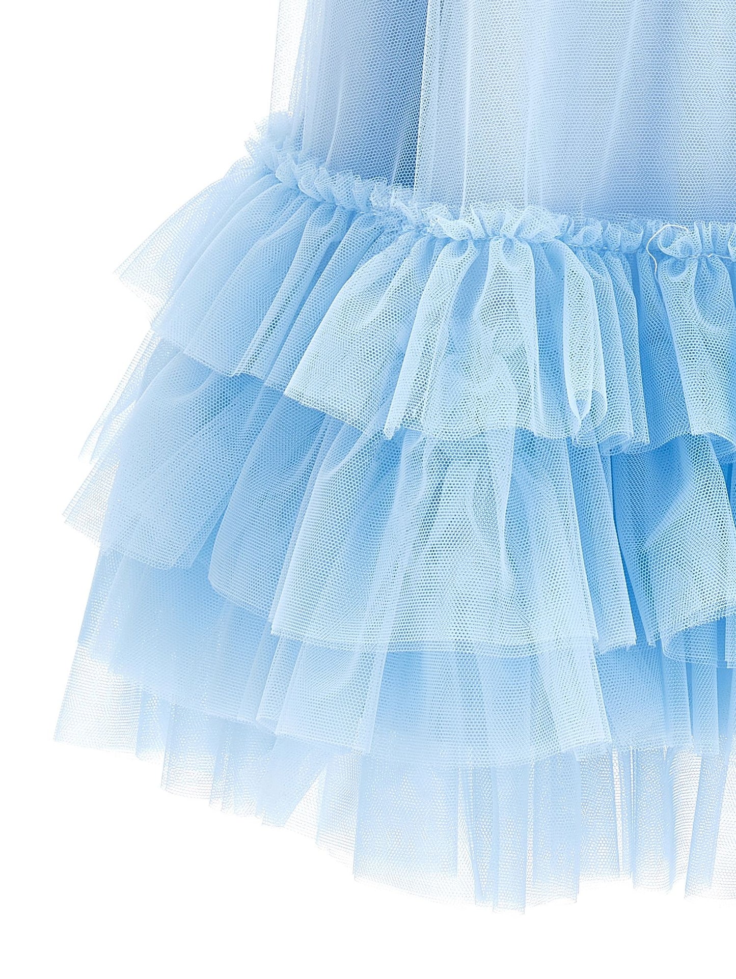 Abito tulle con piccole rouches
