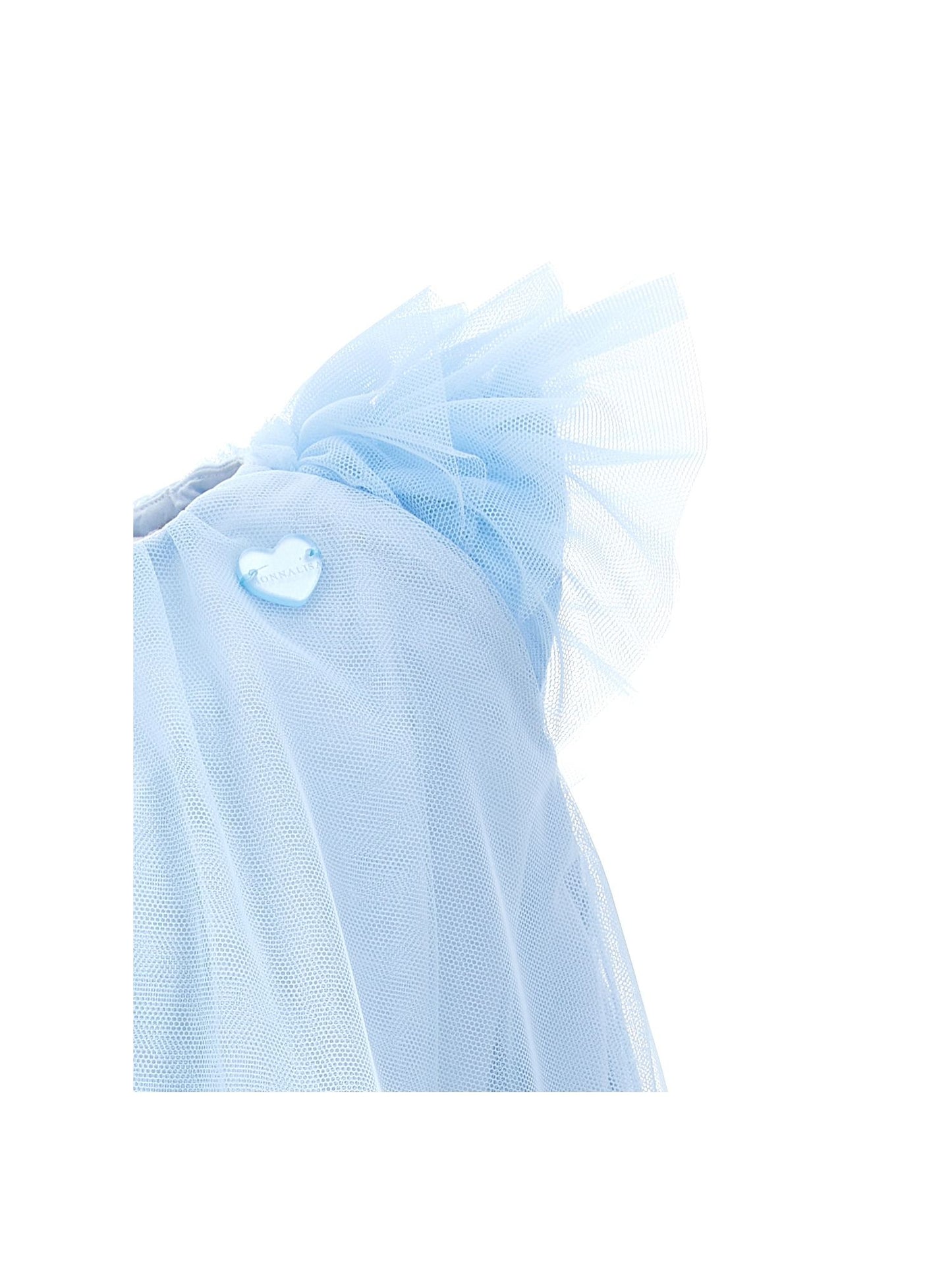 Abito tulle con piccole rouches