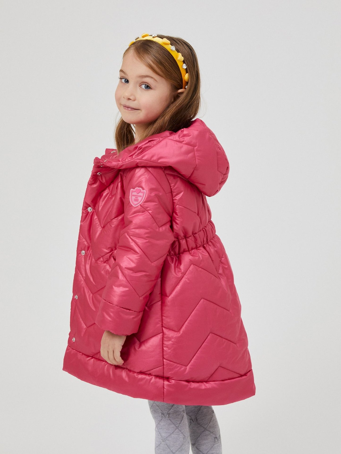 Quilted technical fabric down jacket