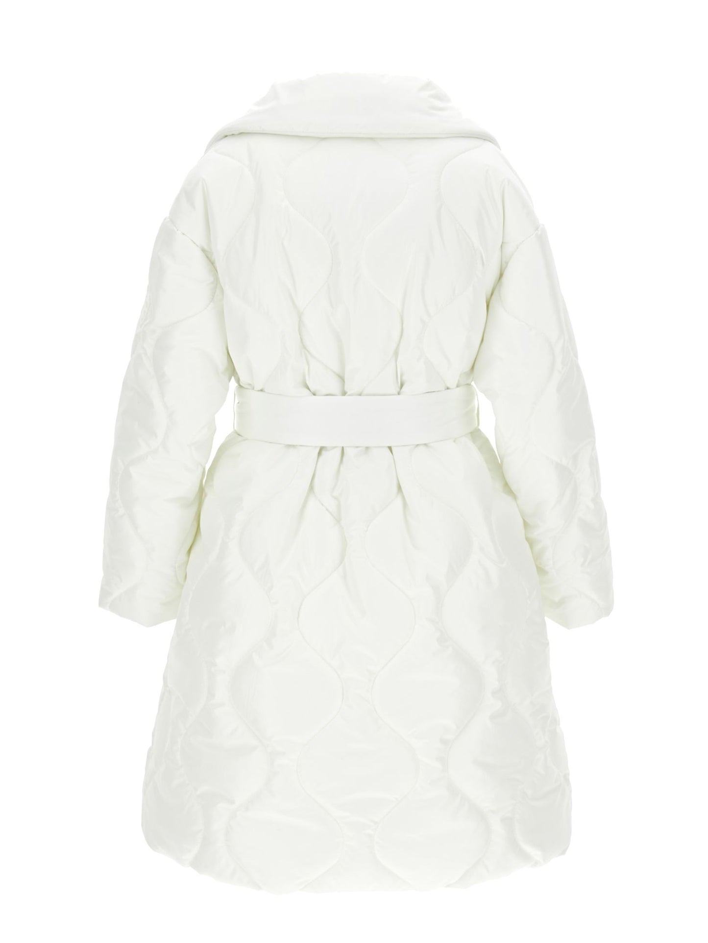 Quilted technical fabric coat