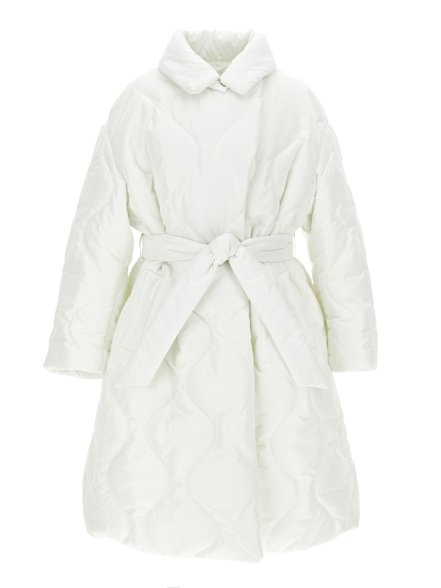 Quilted technical fabric coat
