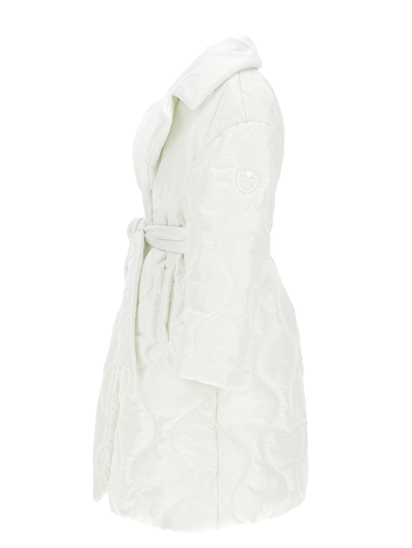 Quilted technical fabric coat