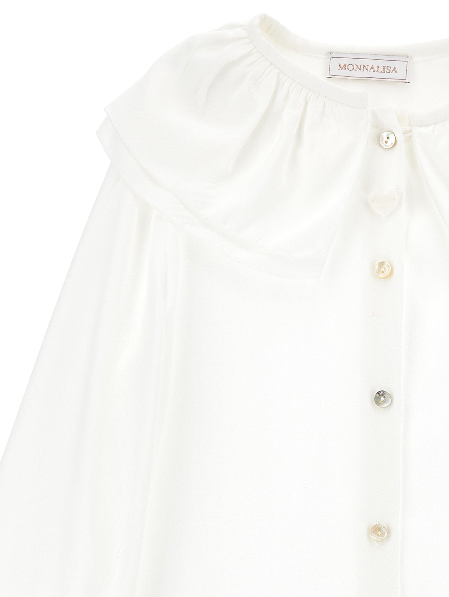 Maxi-collar twill shirt