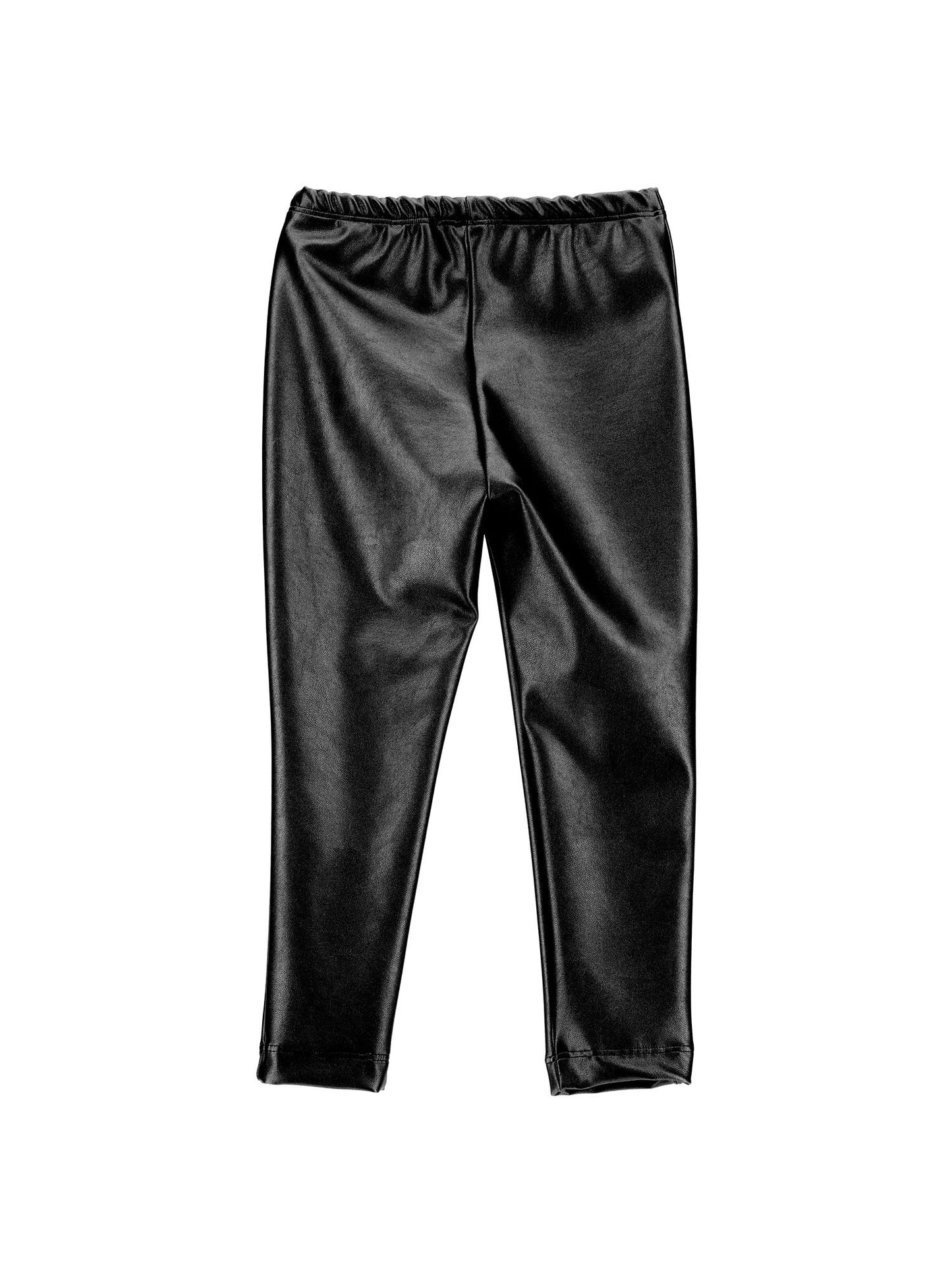 Stretch leggings in coated fabric
