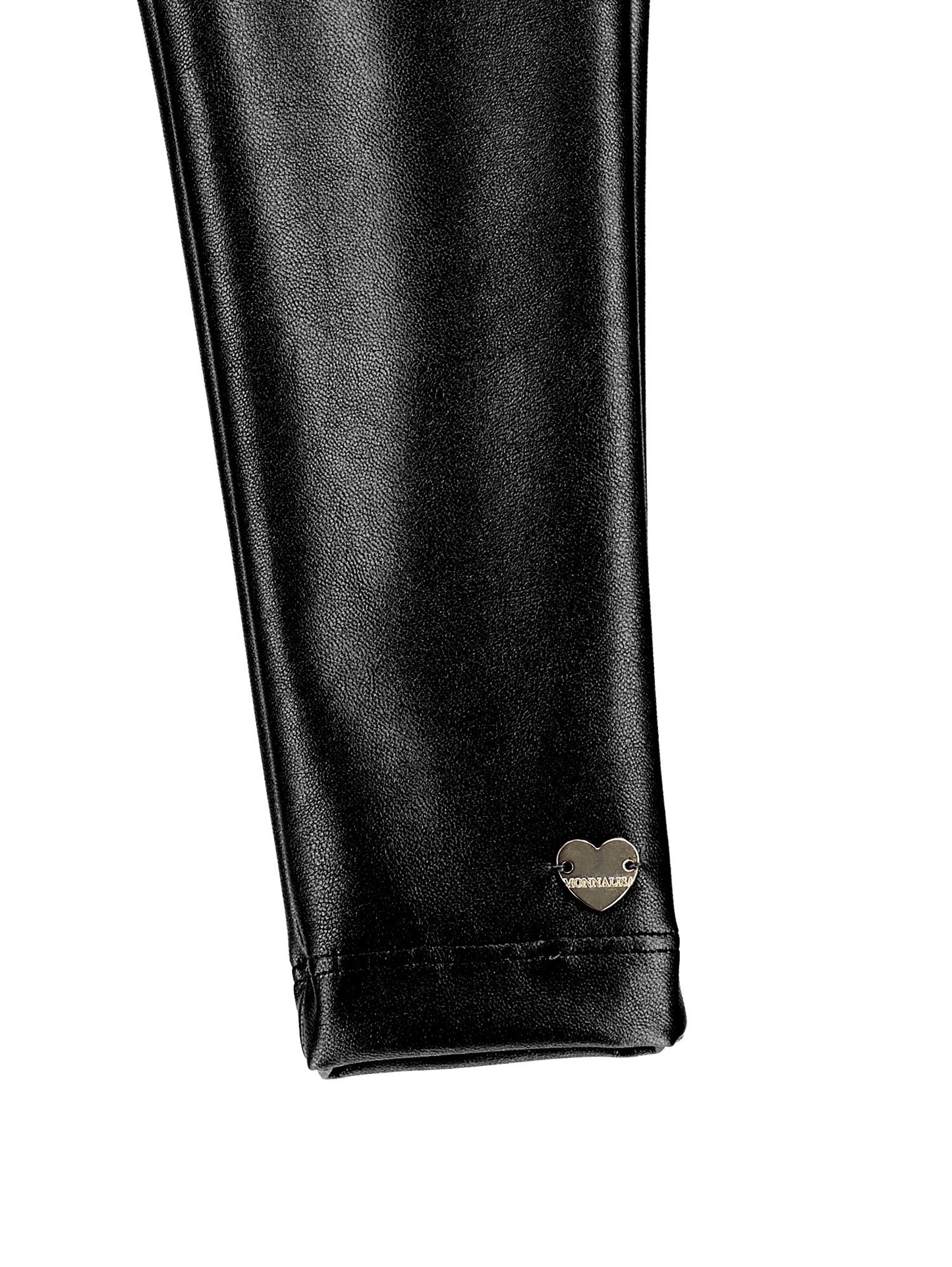 Stretch leggings in coated fabric