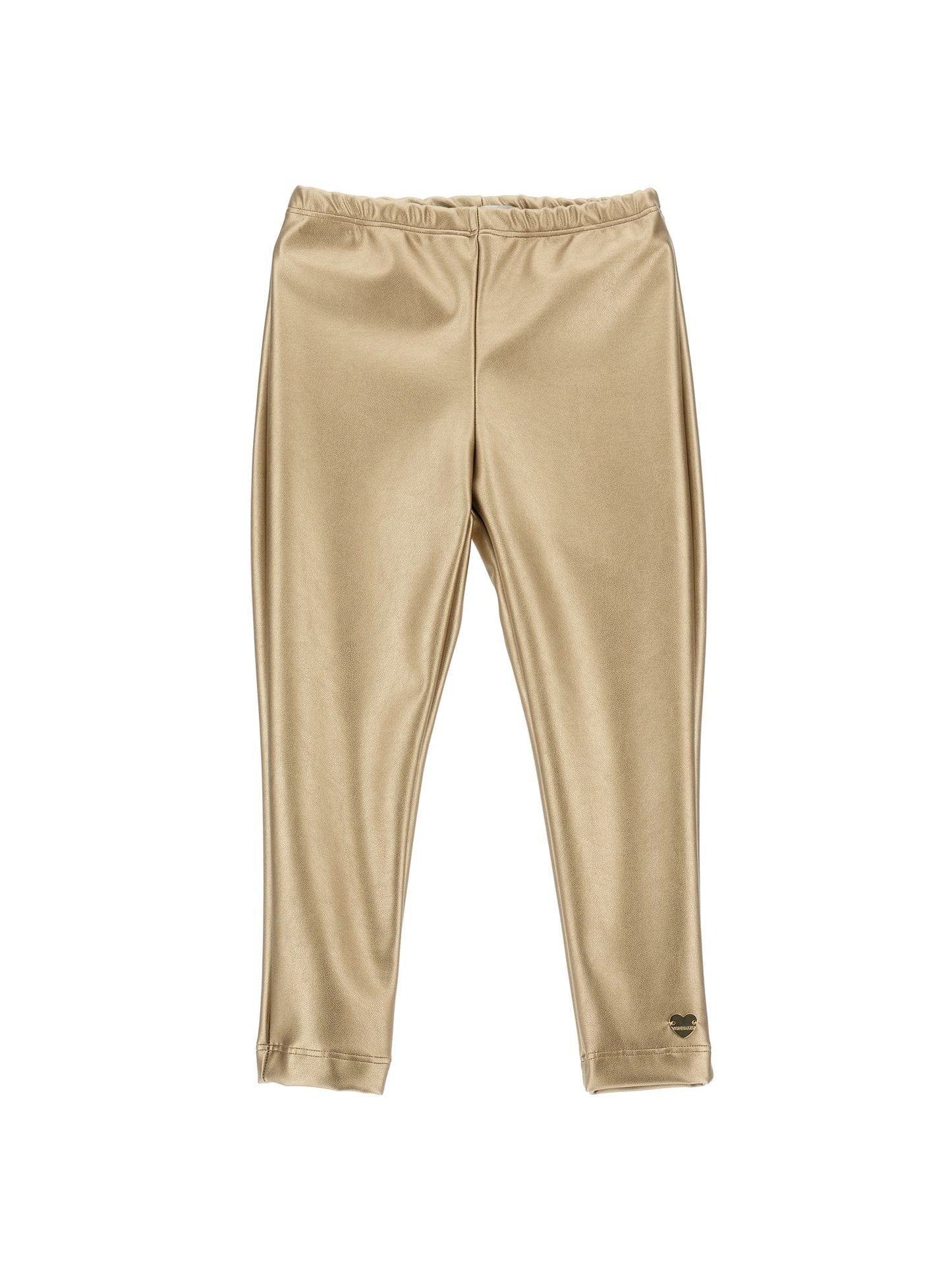 Stretch leggings in coated fabric
