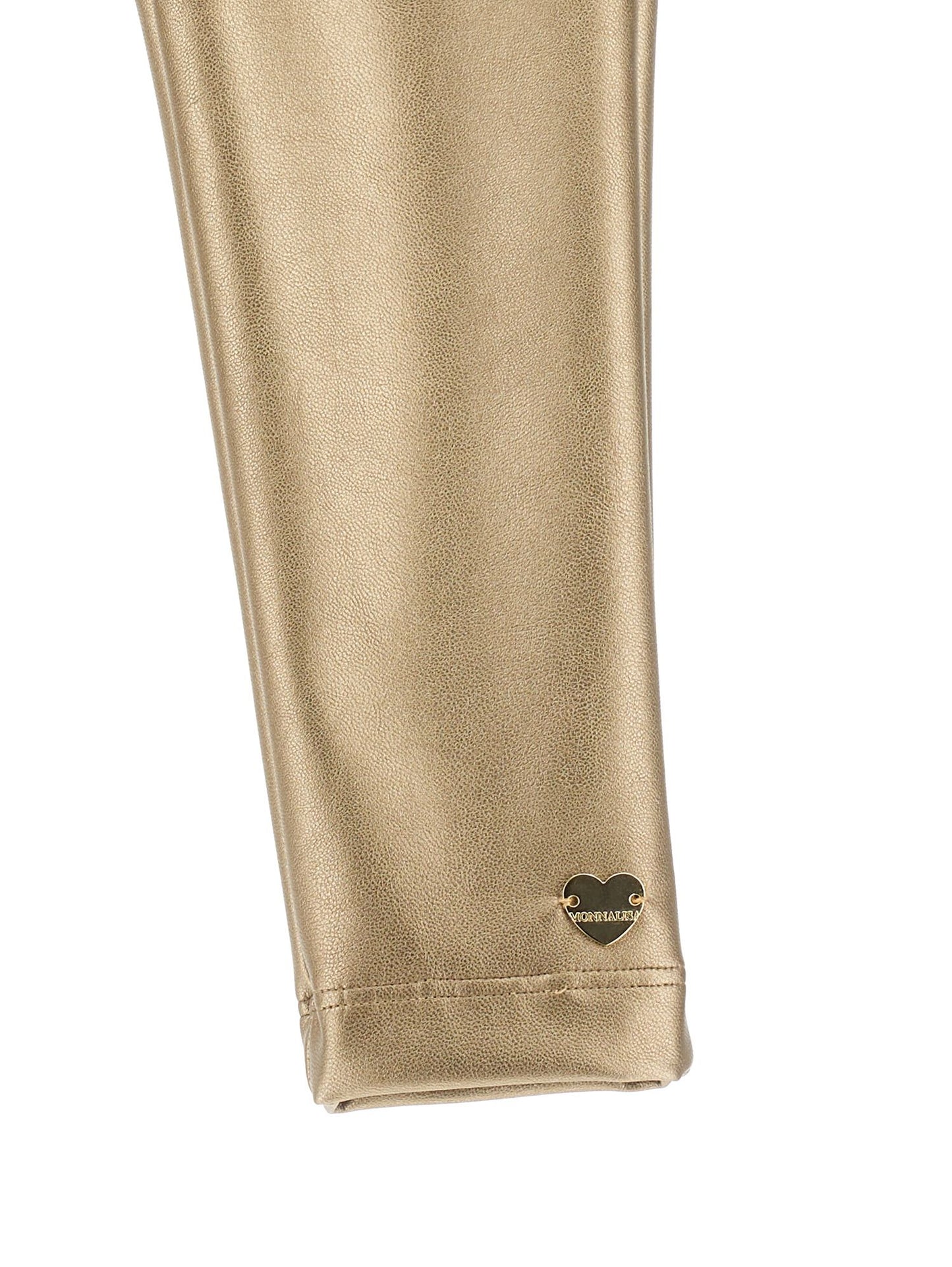 Stretch leggings in coated fabric