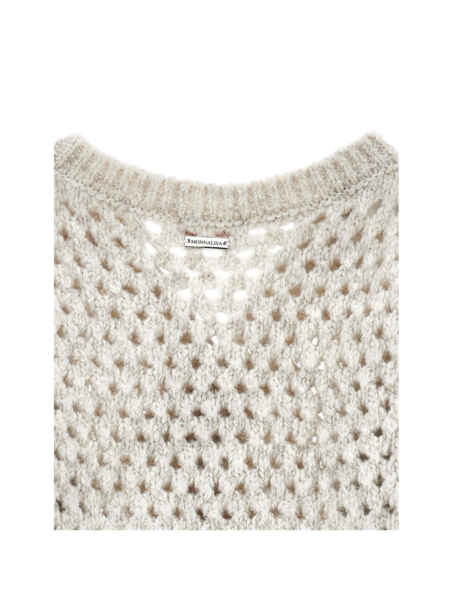 Short openwork cardigan