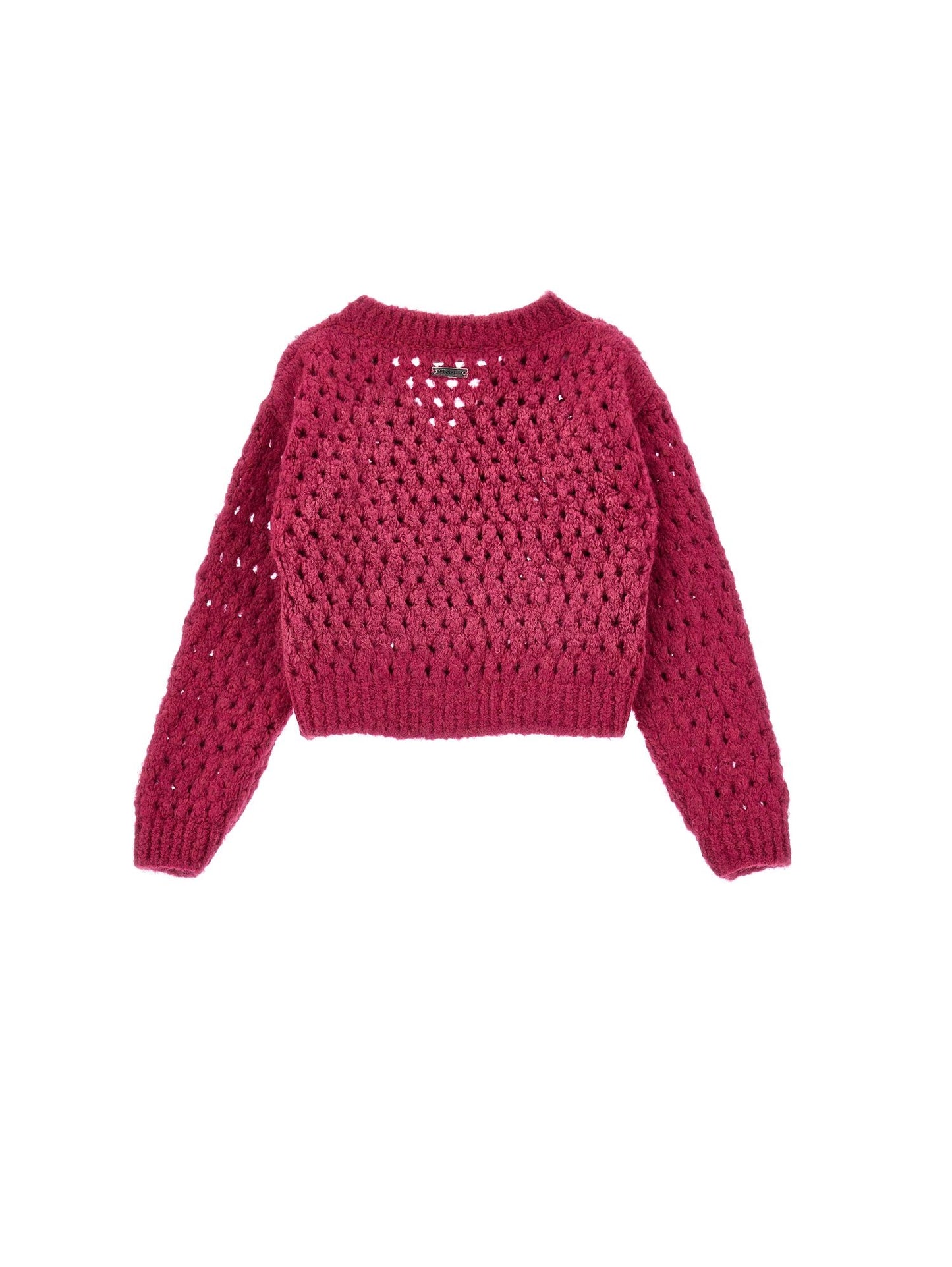 Short openwork cardigan