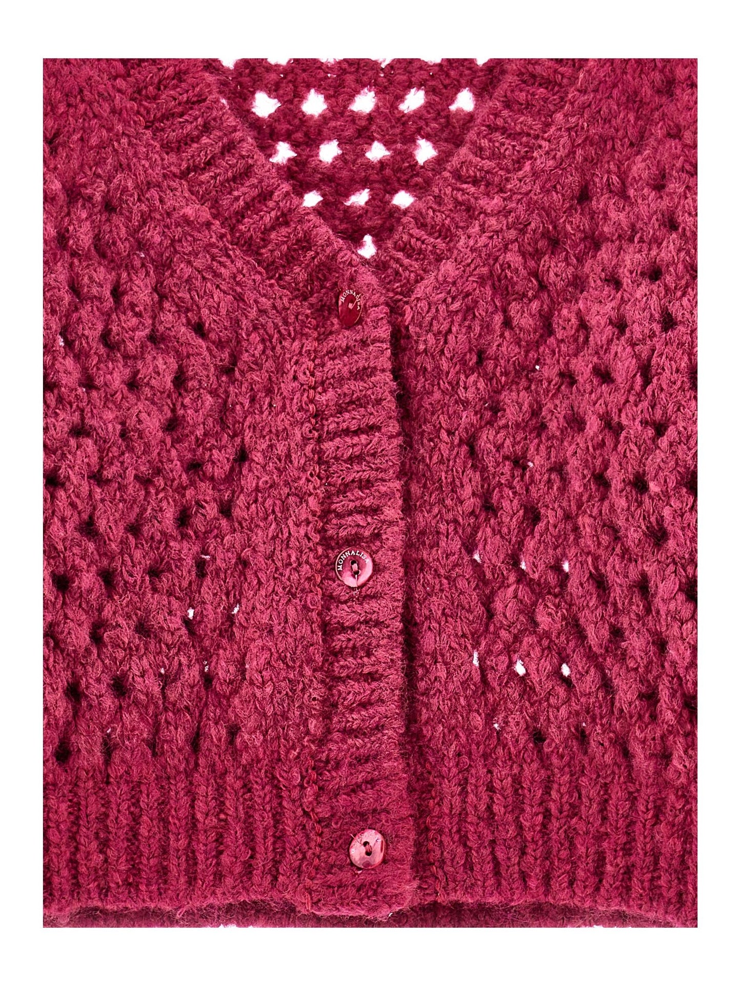Short openwork cardigan