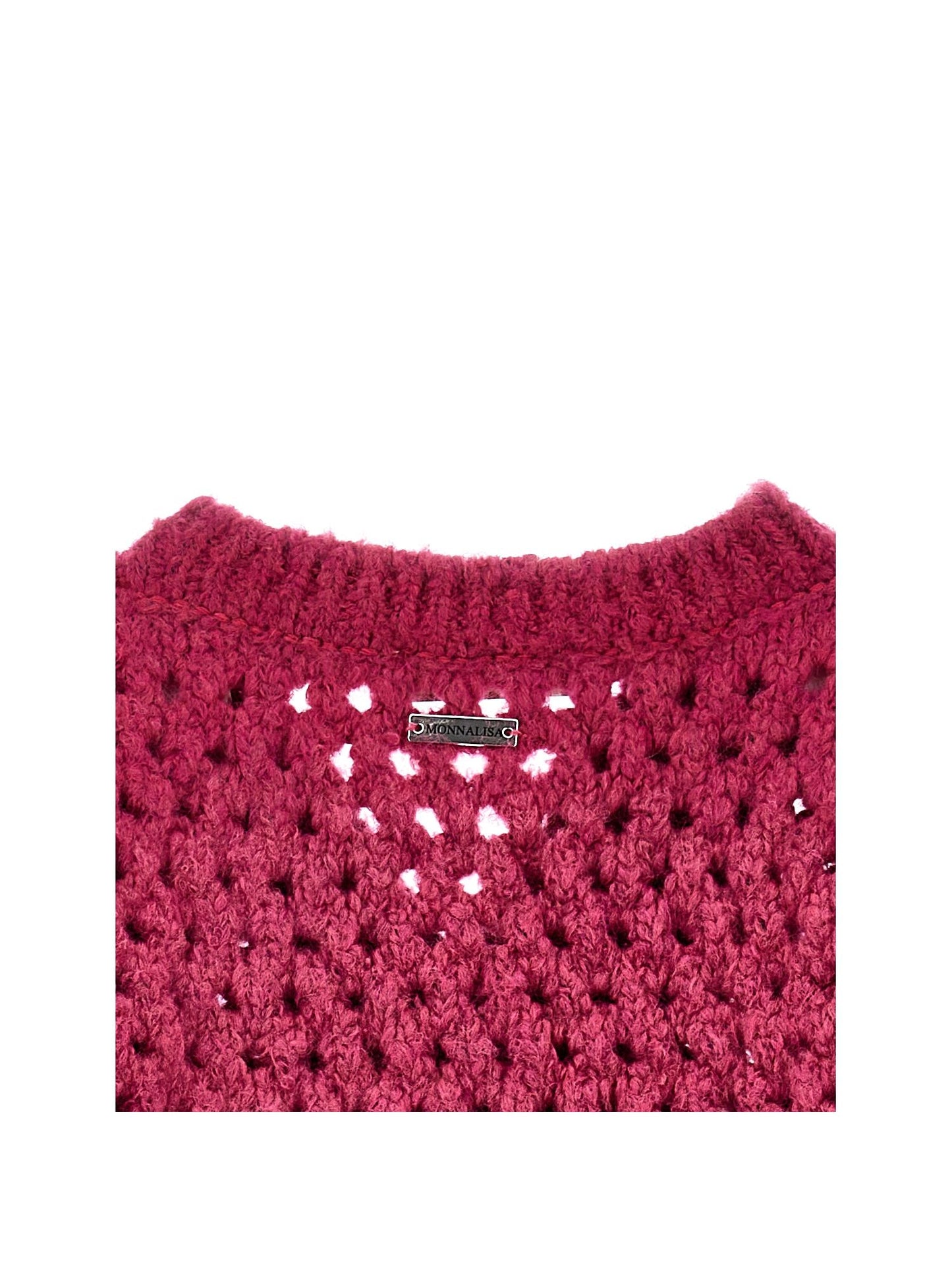 Short openwork cardigan