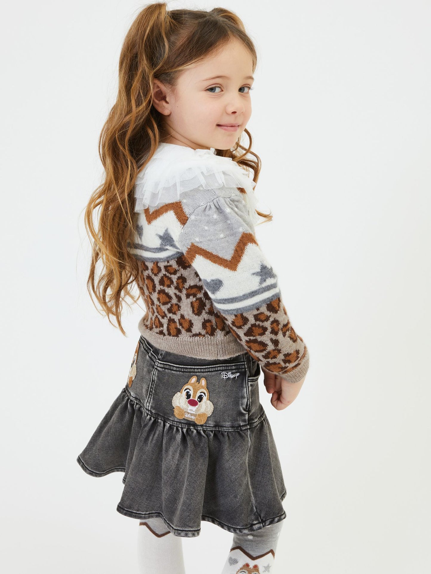 Chip and Dale Short Jeans Skirt