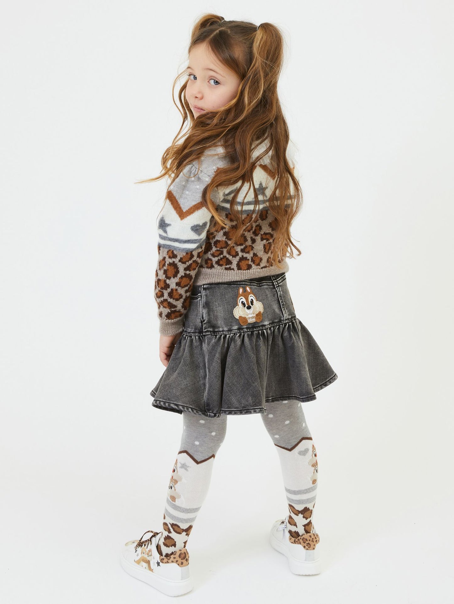Chip and Dale Short Jeans Skirt