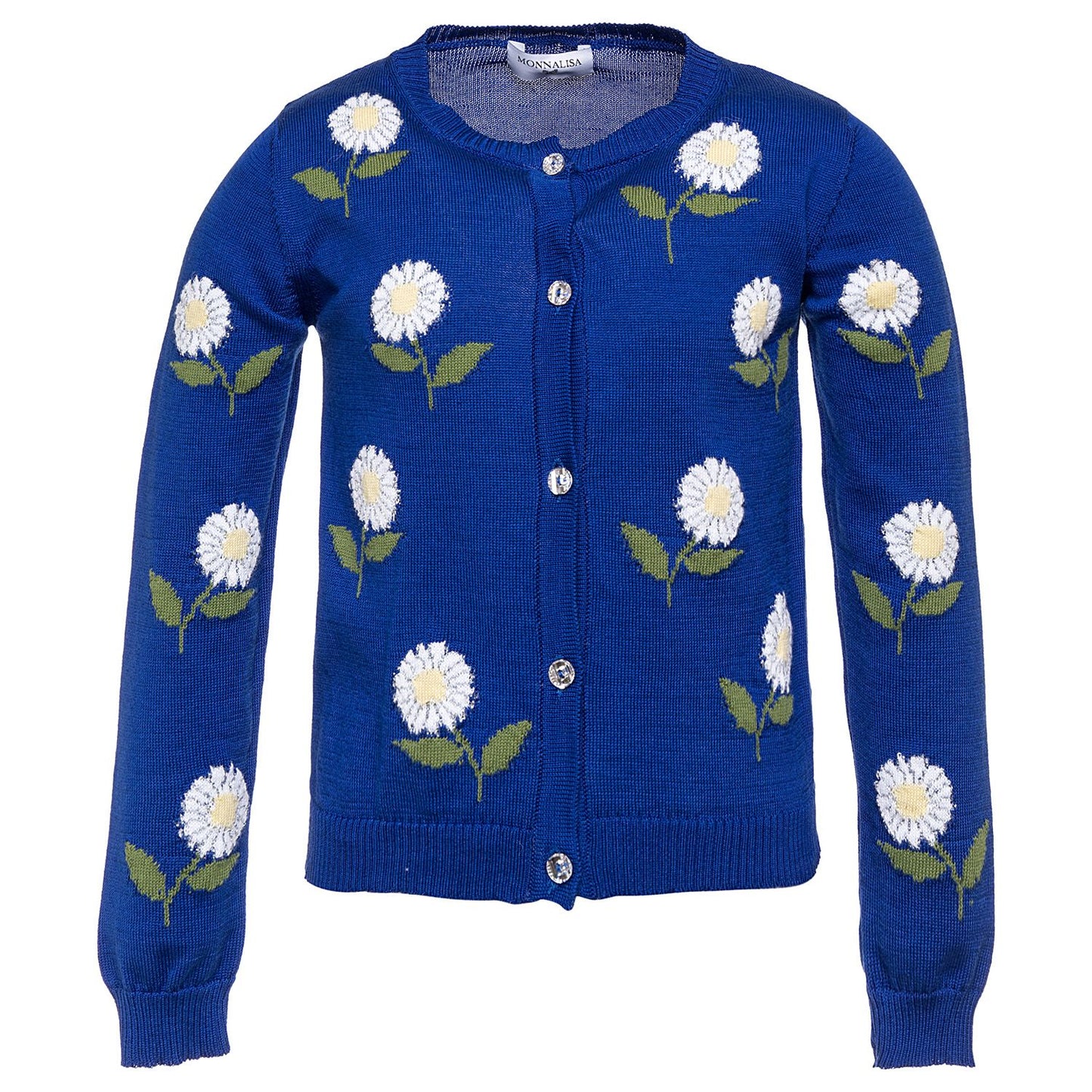 Cardigan with daisy embroidery