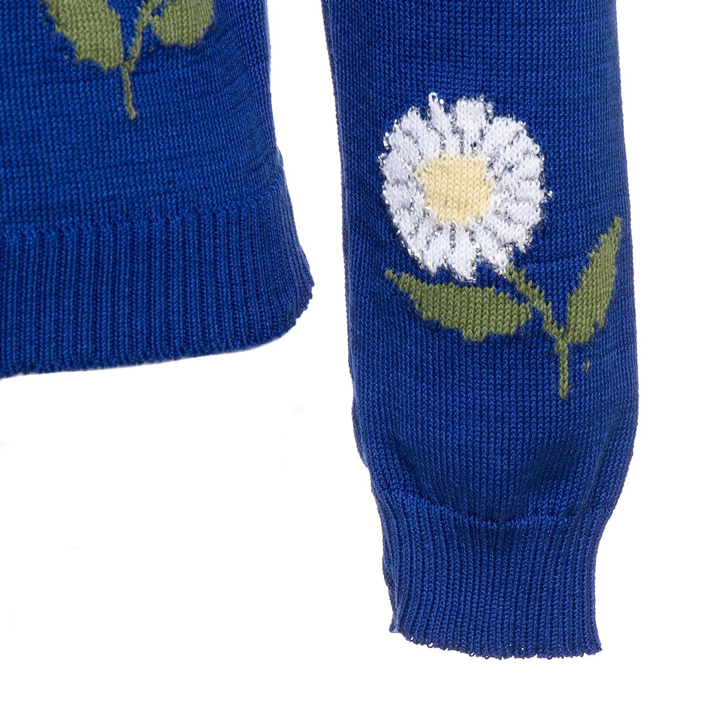 Cardigan with daisy embroidery