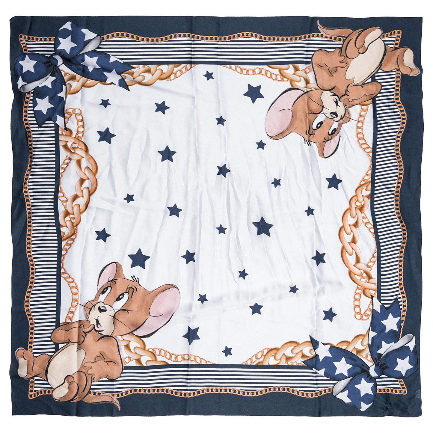 Satin scarf with stars