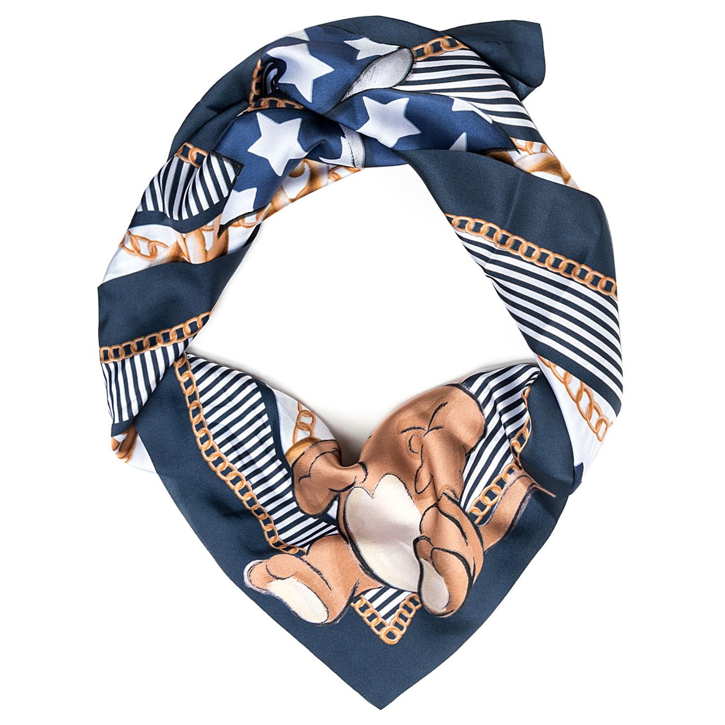 Satin scarf with stars