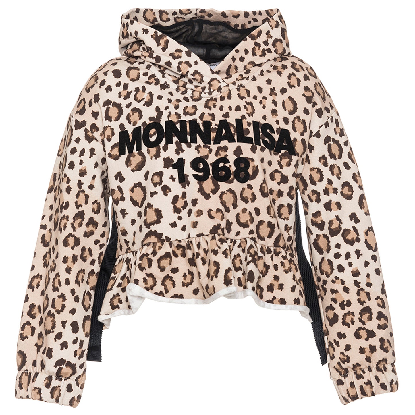 Short animal print sweatshirt