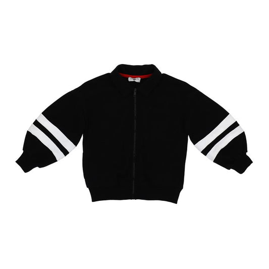 Open sweatshirt with rhinestones and cartoon