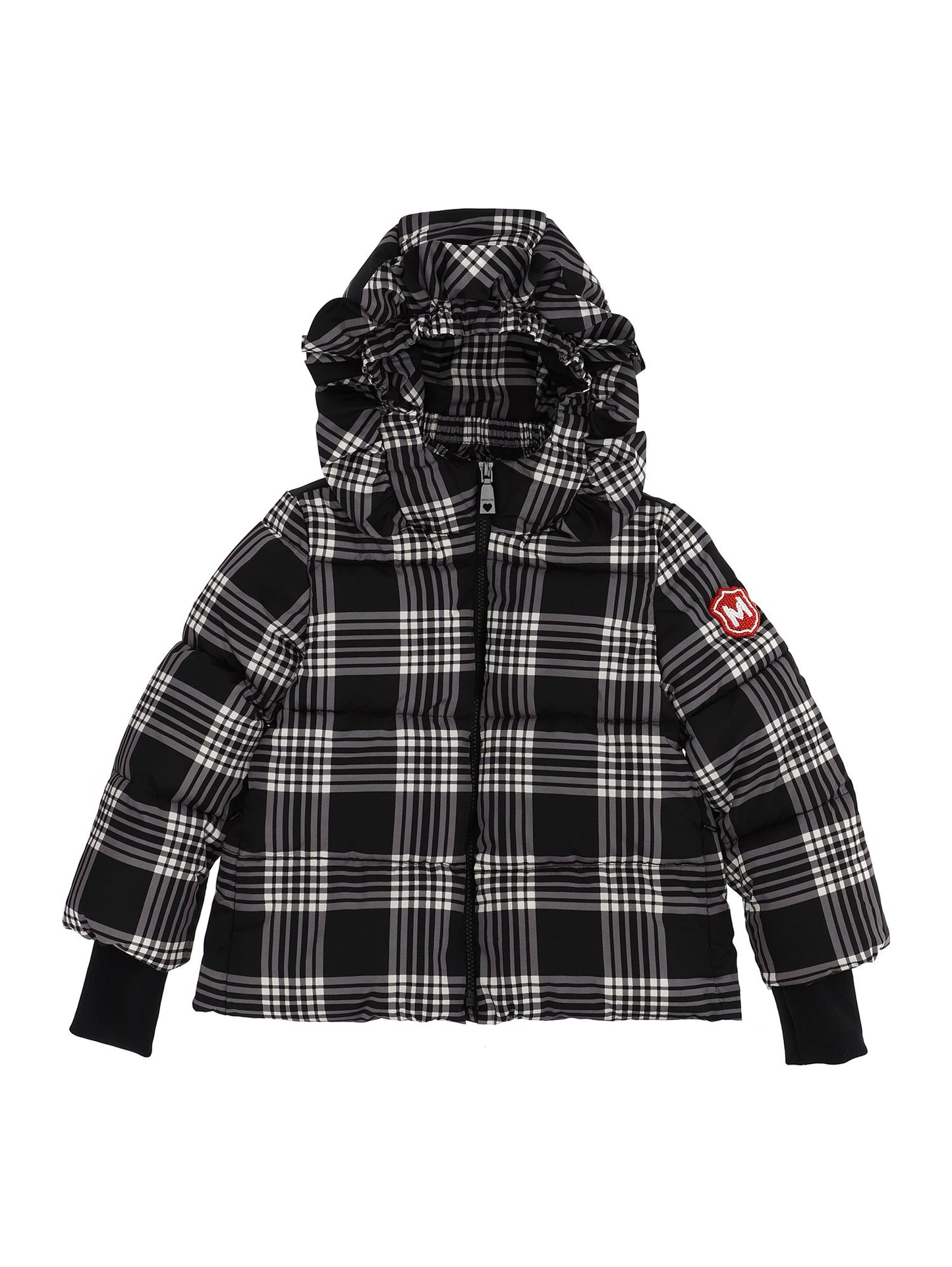 Checked down jacket