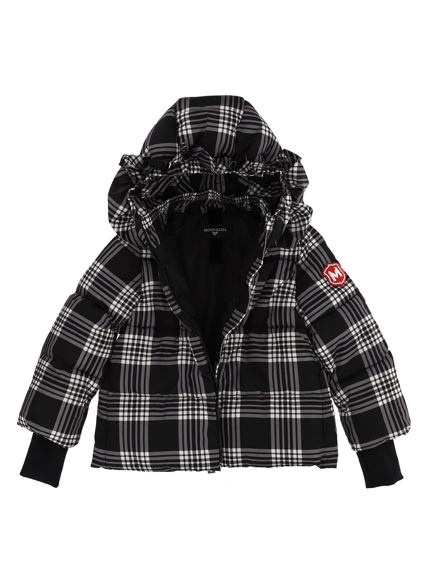 Checked down jacket