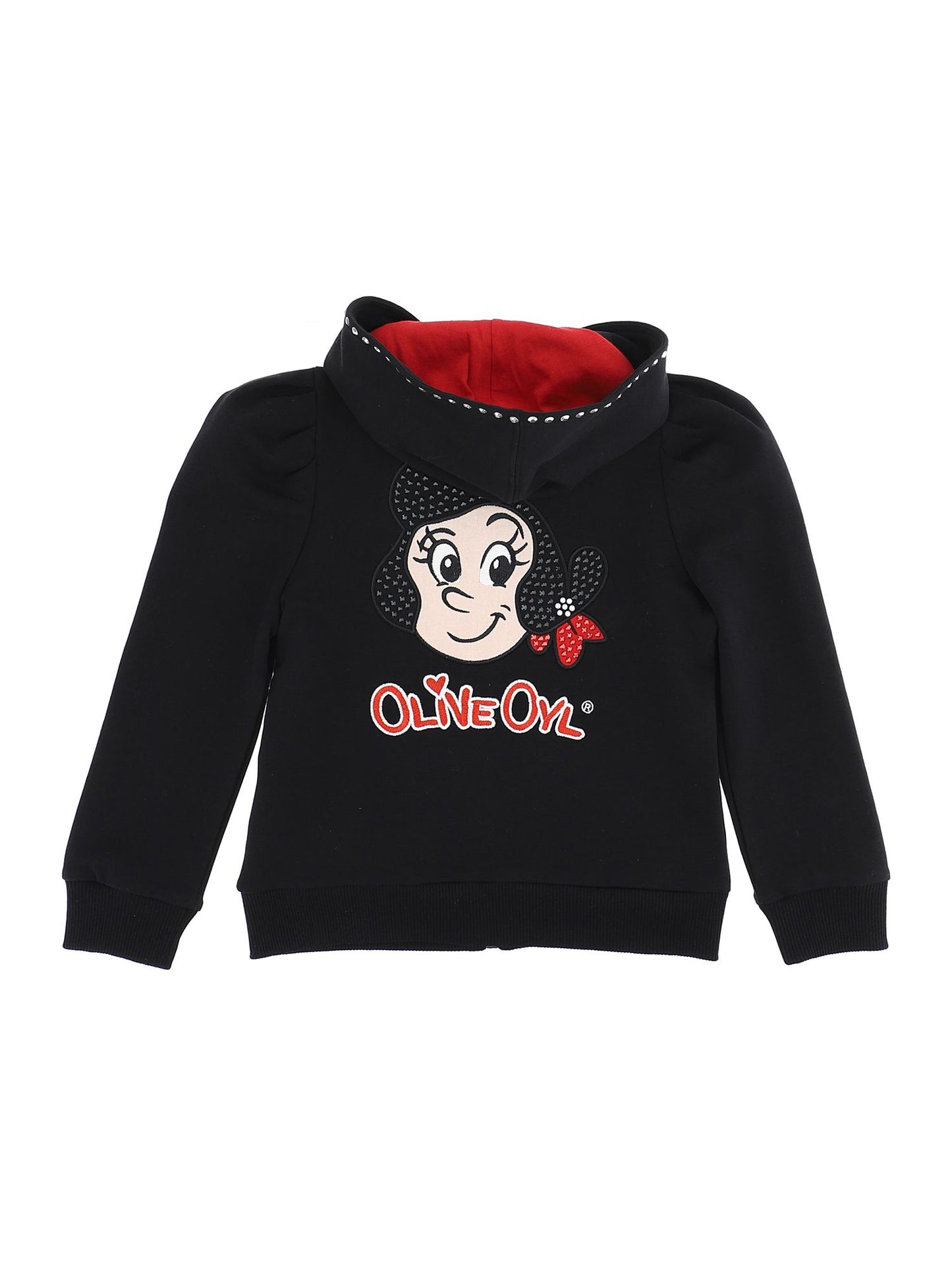 Embroidered open sweatshirt