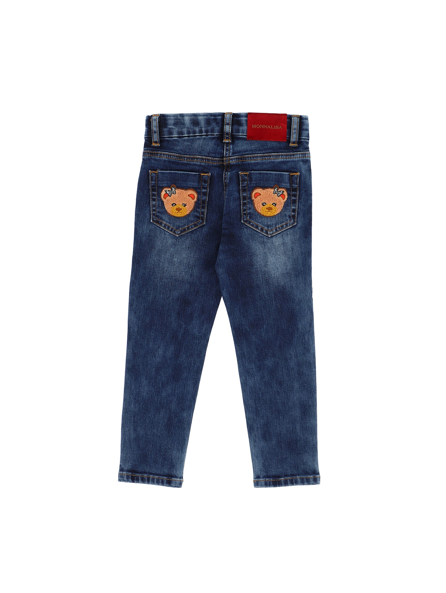 Embroidered five-pocket jeans