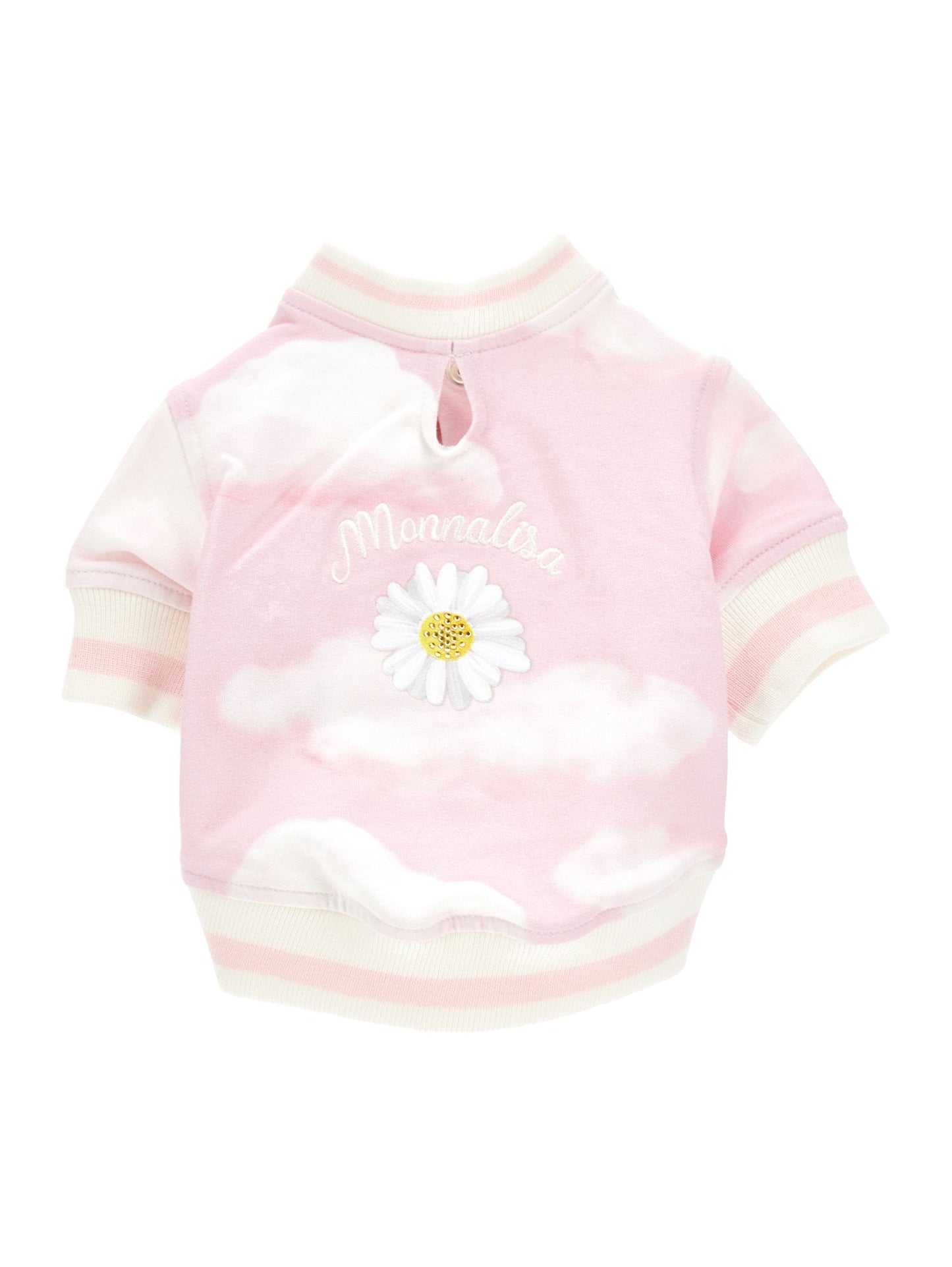 Dog onesie with allover cloud print
