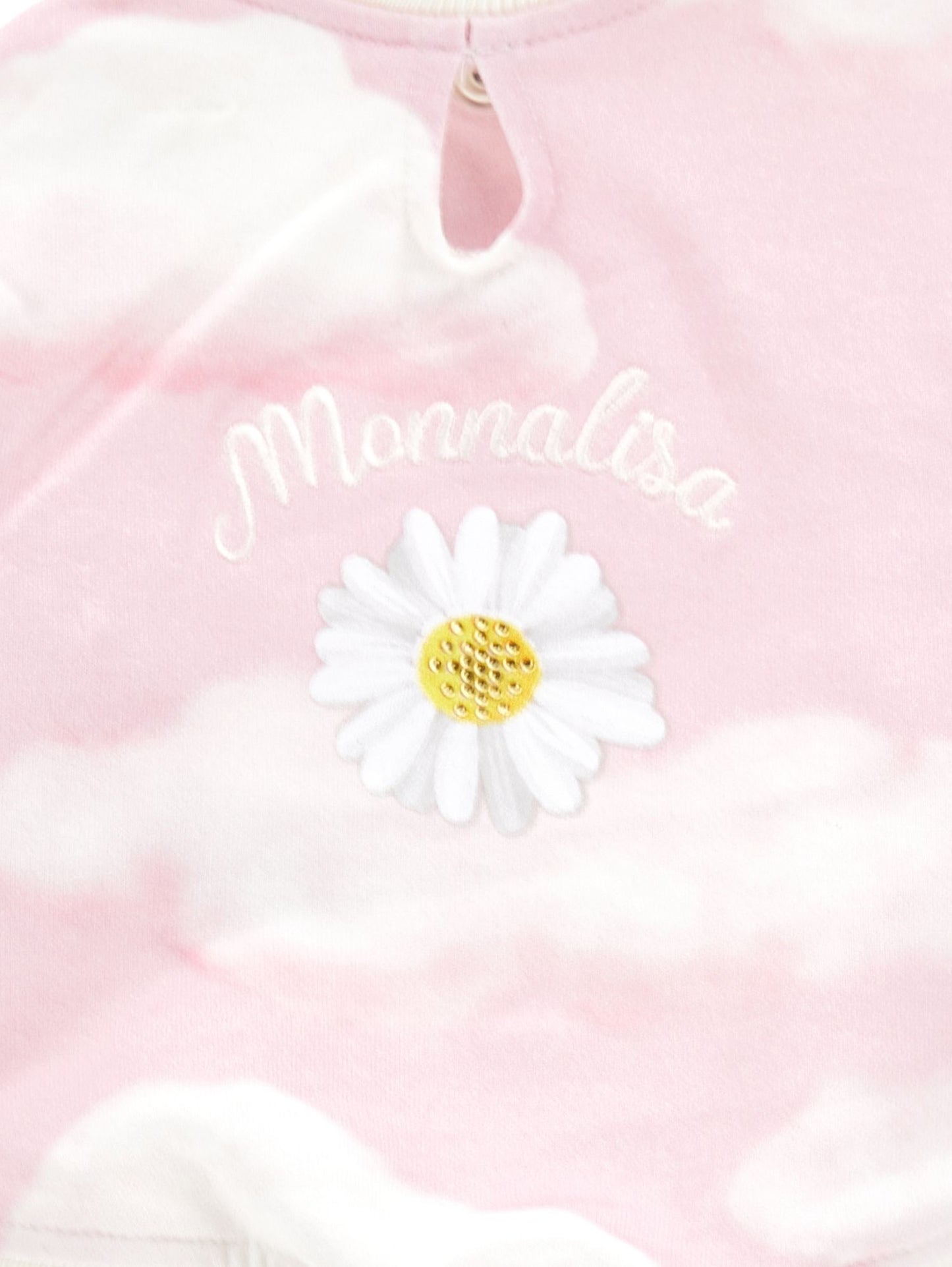 Dog onesie with allover cloud print