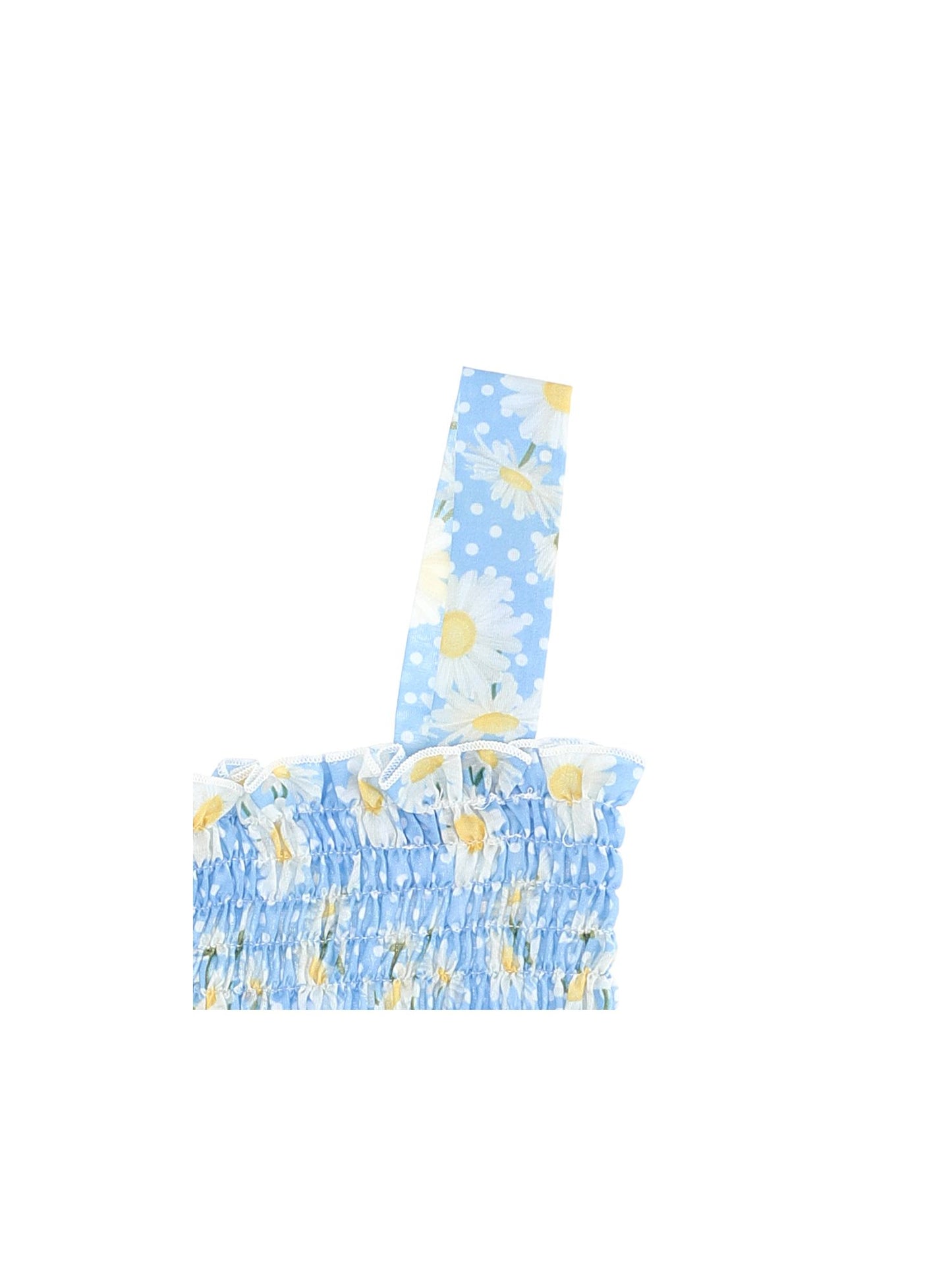 Daisies and polka dots muslin top